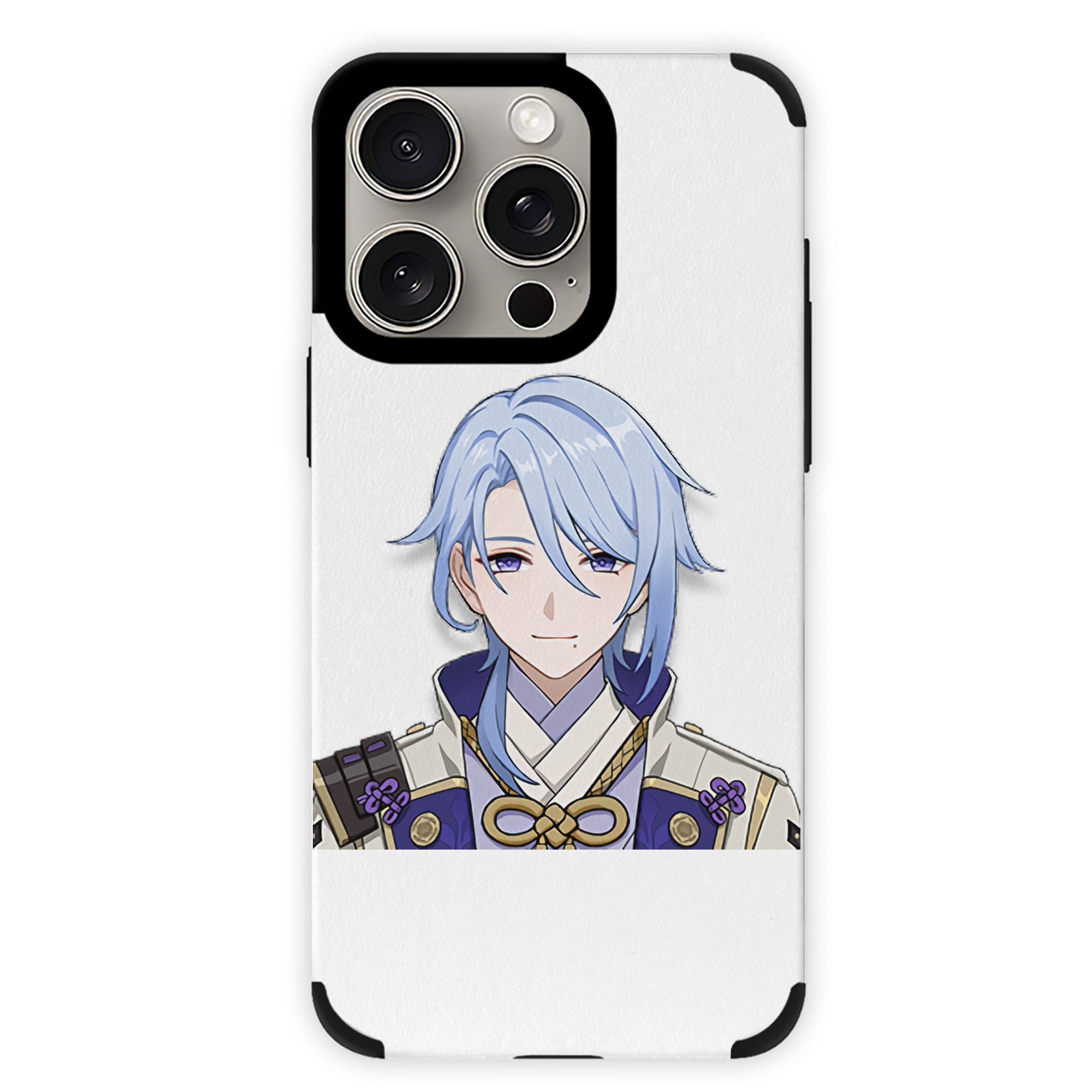 げんし神 神里綾人 かみさとあやと genshin Kamisato Ayato 【iPhone15ProMax対応】 PUレザー スマホケース 耐衝撃＆黄変防止
