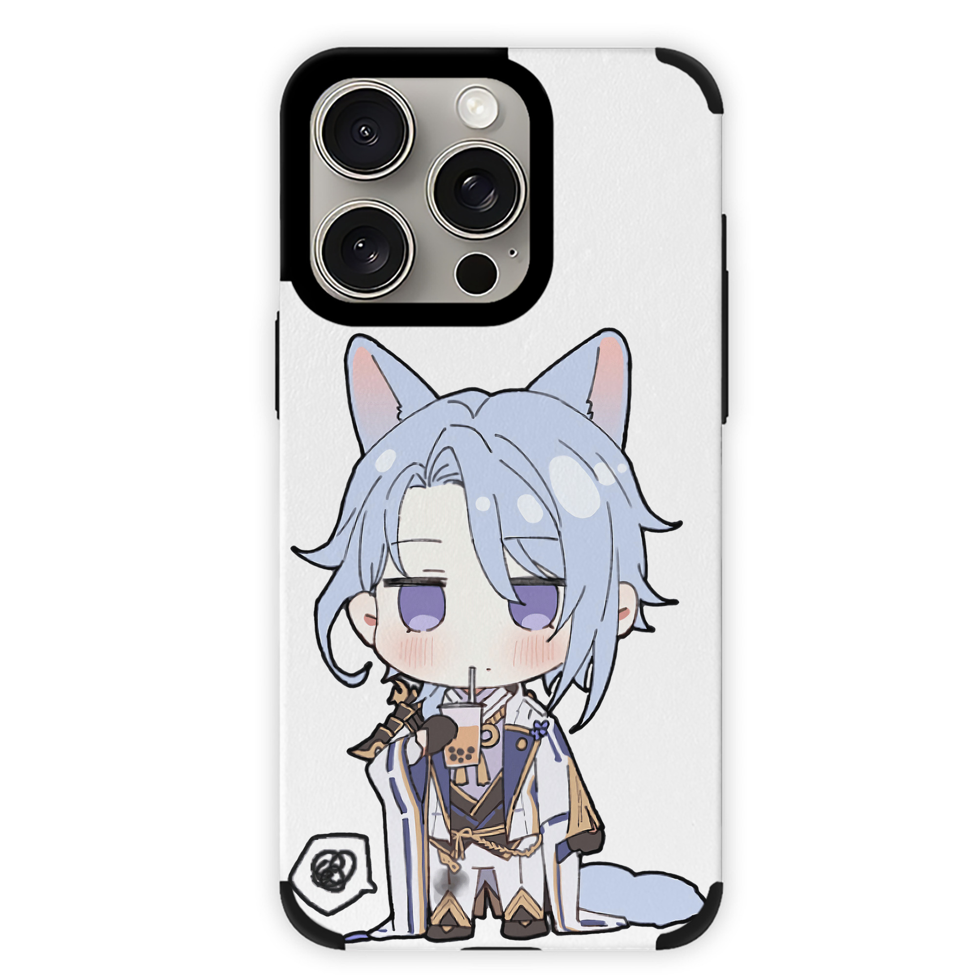 げんし神 神里綾人 かみさとあやと genshin Kamisato Ayato 【iPhone15ProMax対応】 PUレザー スマホケース 耐衝撃＆黄変防止
