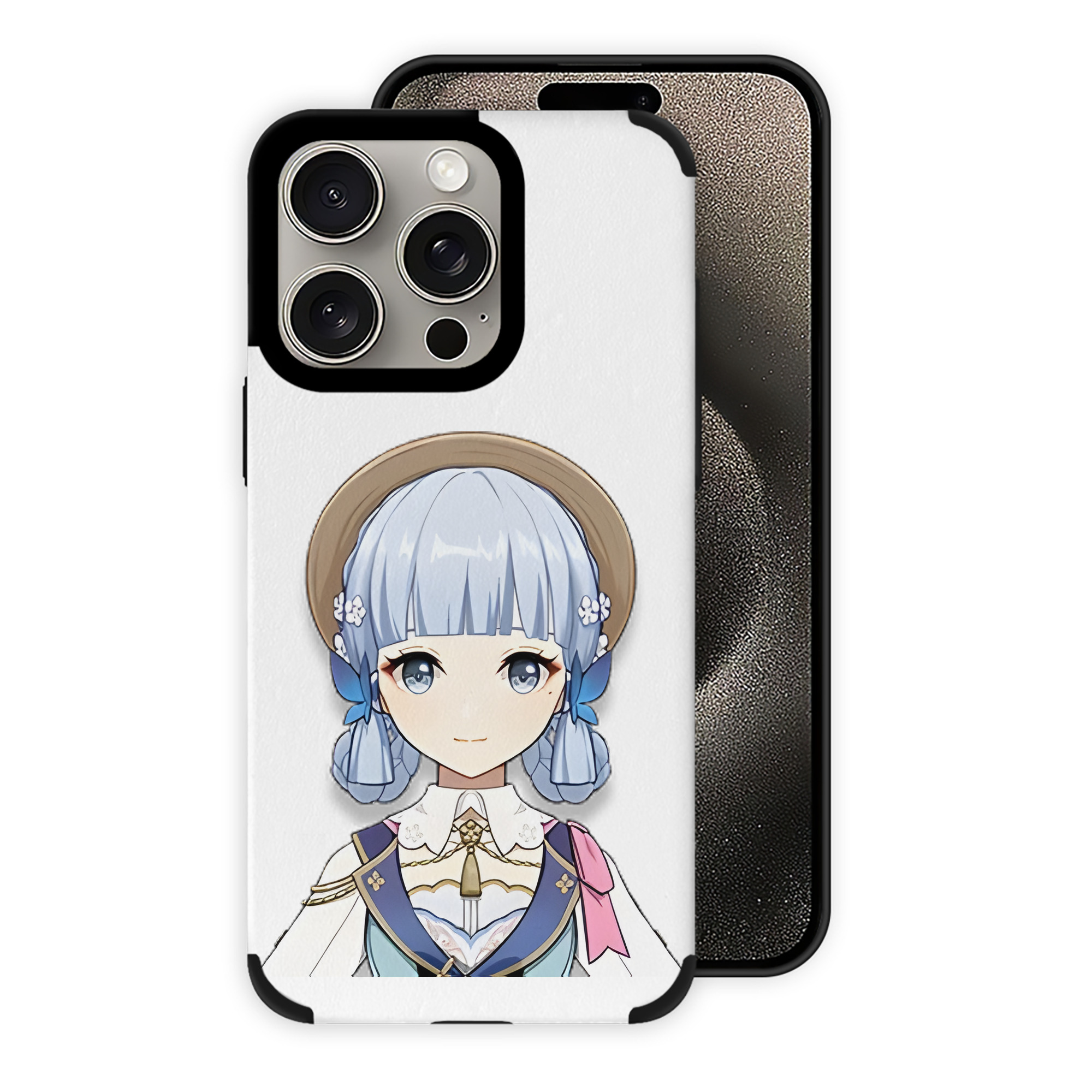 げんし神 神里綾華 神宮寺レン genshin Kamimiya Ren 【iPhone15ProMax対応】 PUレザー スマホケース 耐衝撃＆黄変防止