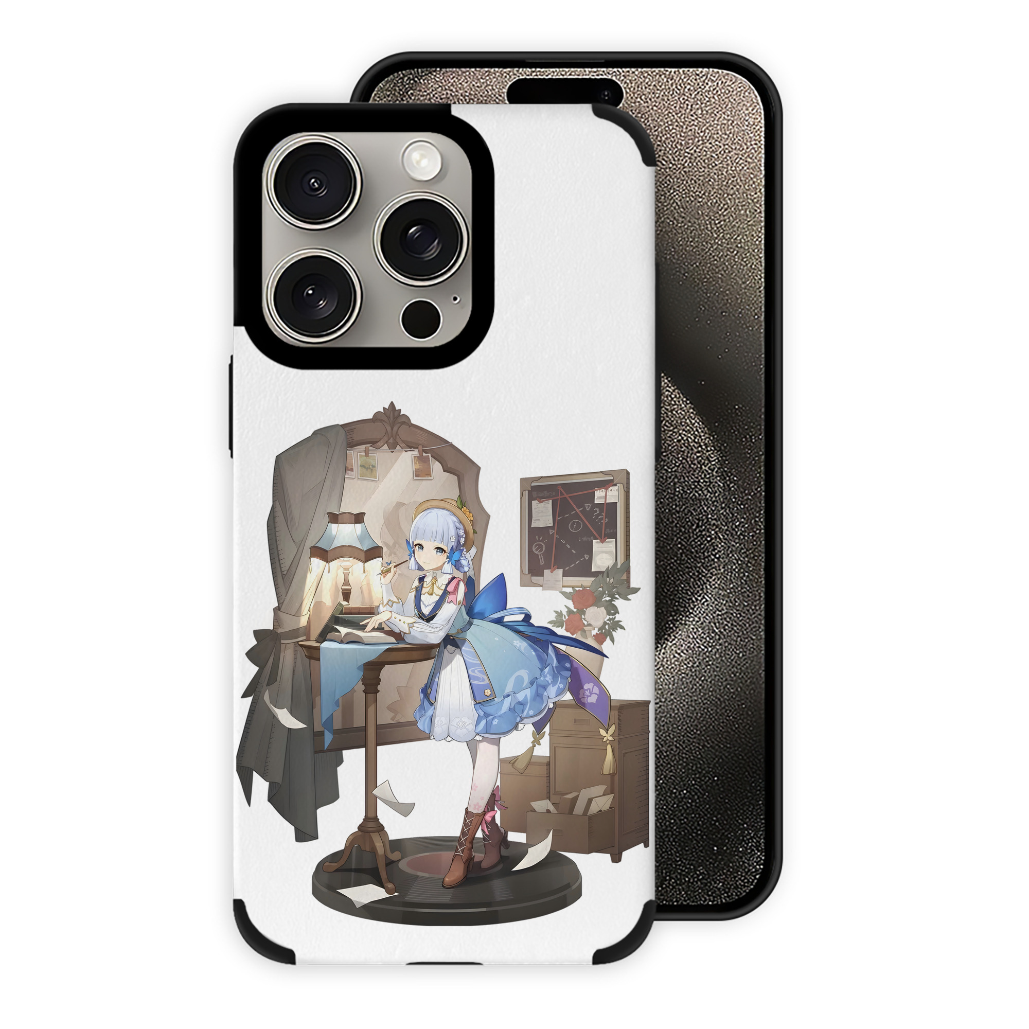げんし神 神里綾華 神宮寺レン genshin Kamimiya Ren 【iPhone15ProMax対応】 PUレザー スマホケース 耐衝撃＆黄変防止