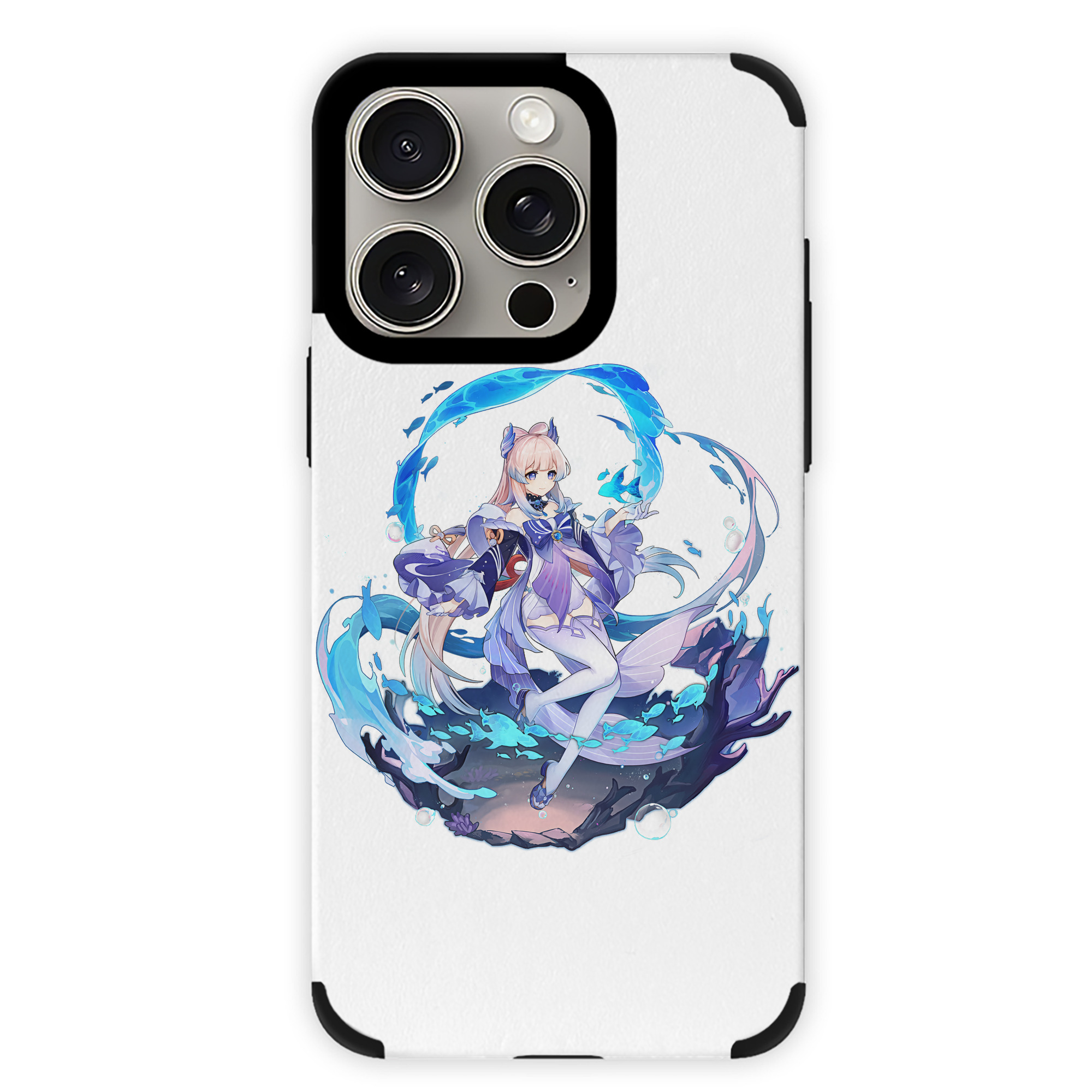 げんし神 珊瑚宮心海 サンゴノミヤ・ココミ genshin Sangonomiya Kokomi 【iPhone15ProMax対応】 PUレザー スマホケース 耐衝撃＆黄変防止