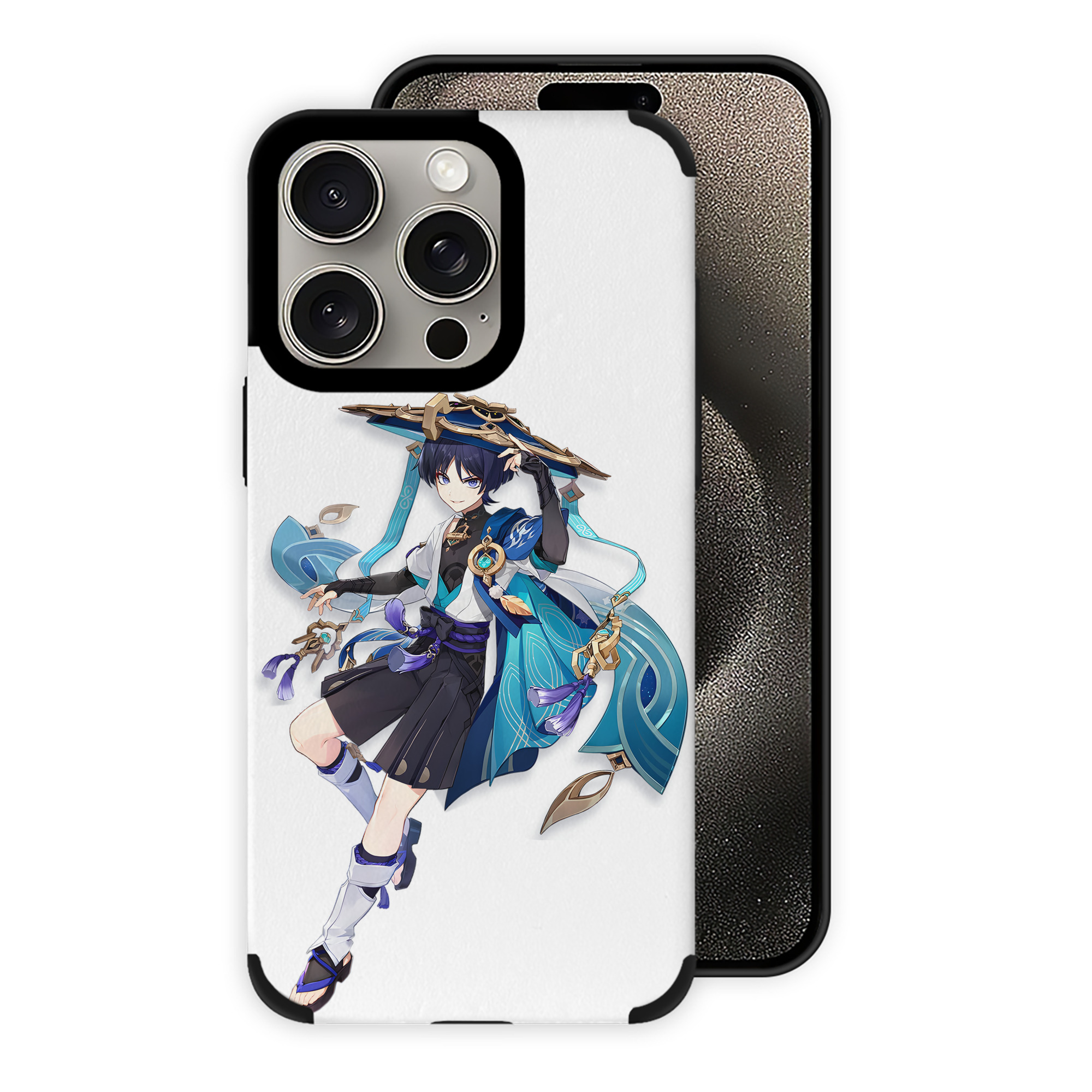 げんし神 さんペい genshin Sanpei 【iPhone15ProMax対応】 PUレザー スマホケース 耐衝撃＆黄変防止