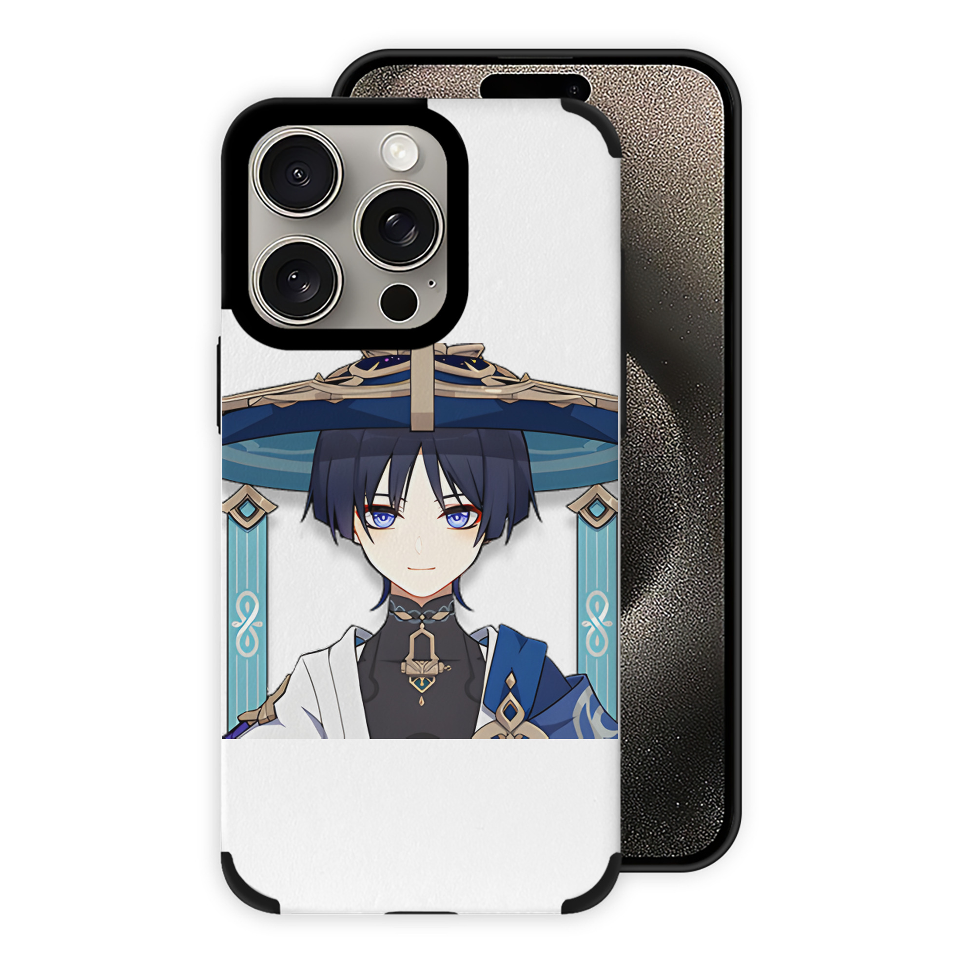 げんし神 さんペい genshin Sanpei 【iPhone15ProMax対応】 PUレザー スマホケース 耐衝撃＆黄変防止