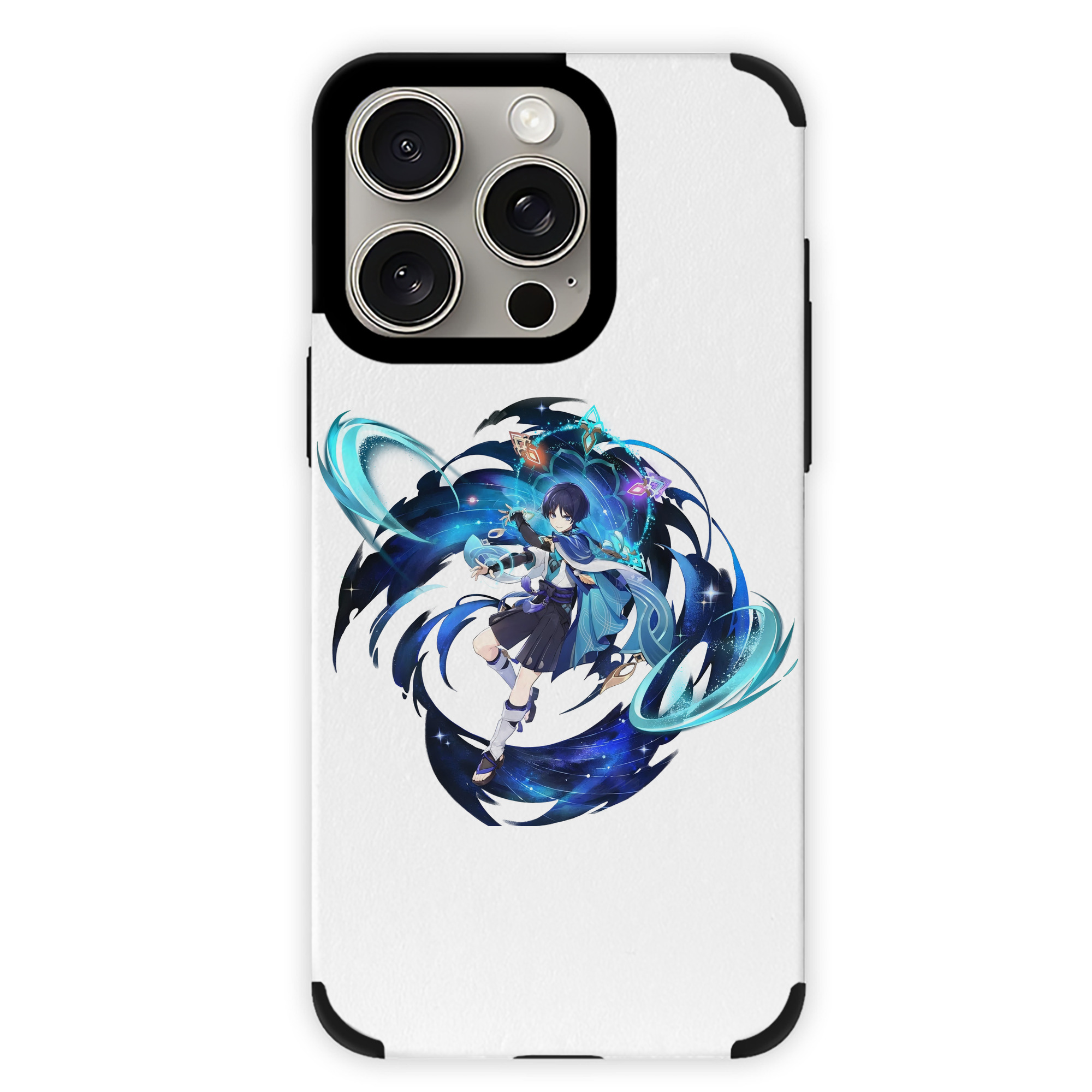 げんし神 さんペい genshin Sanpei 【iPhone15ProMax対応】 PUレザー スマホケース 耐衝撃＆黄変防止