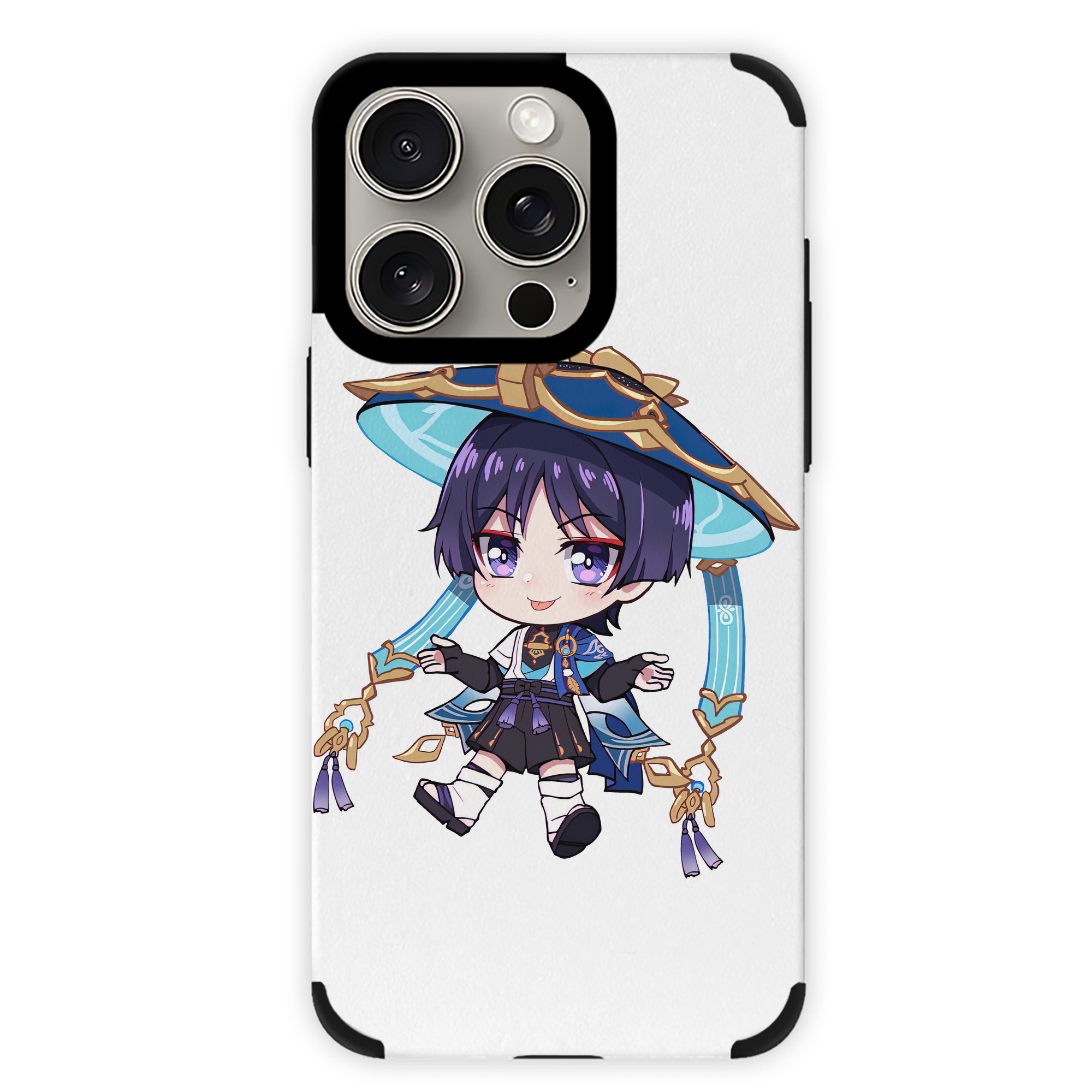 げんし神 さんペい genshin Sanpei 【iPhone15ProMax対応】 PUレザー スマホケース 耐衝撃＆黄変防止