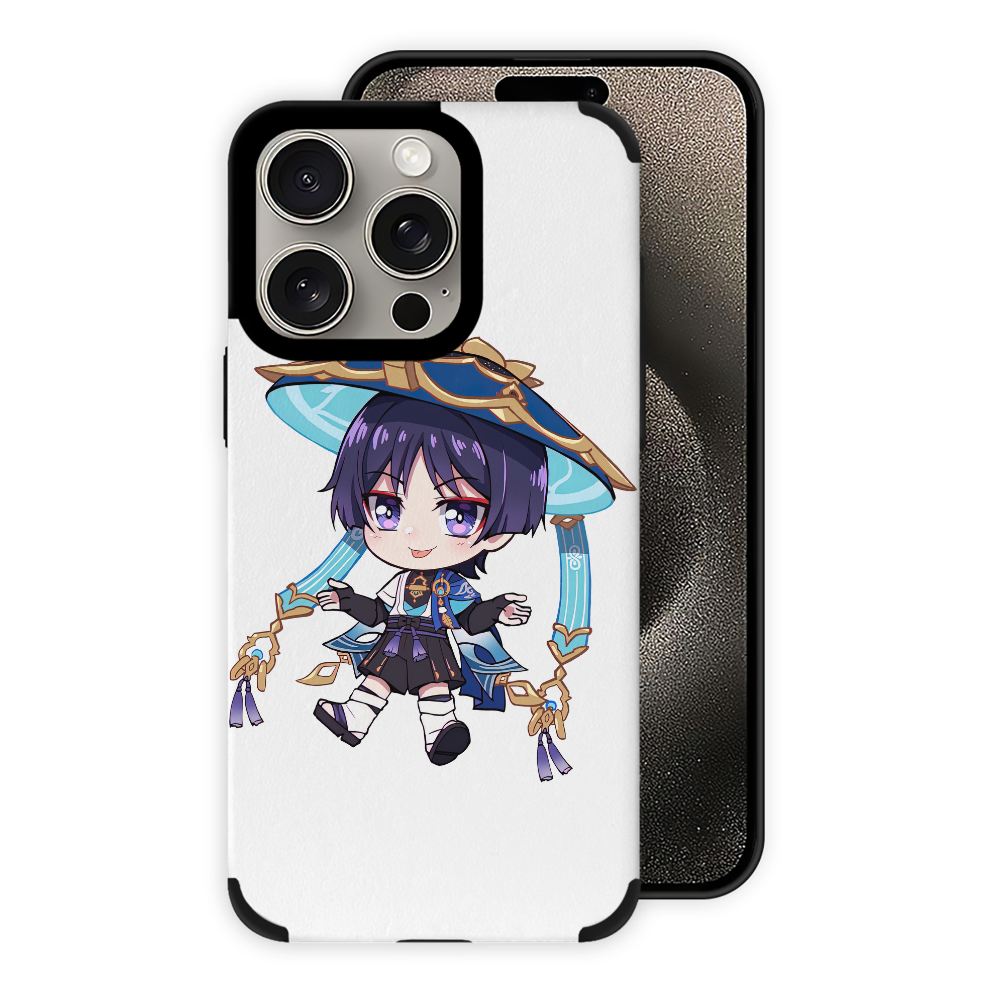 げんし神 さんペい genshin Sanpei 【iPhone15ProMax対応】 PUレザー スマホケース 耐衝撃＆黄変防止