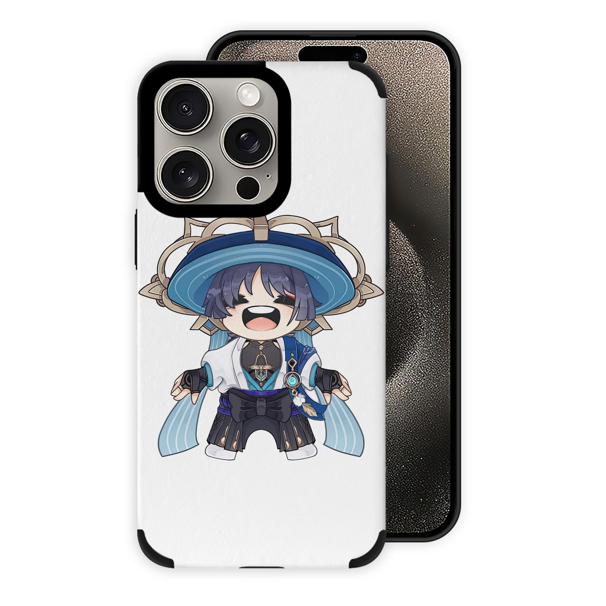 げんし神 さんペい genshin Sanpei 【iPhone15ProMax対応】 PUレザー スマホケース 耐衝撃＆黄変防止