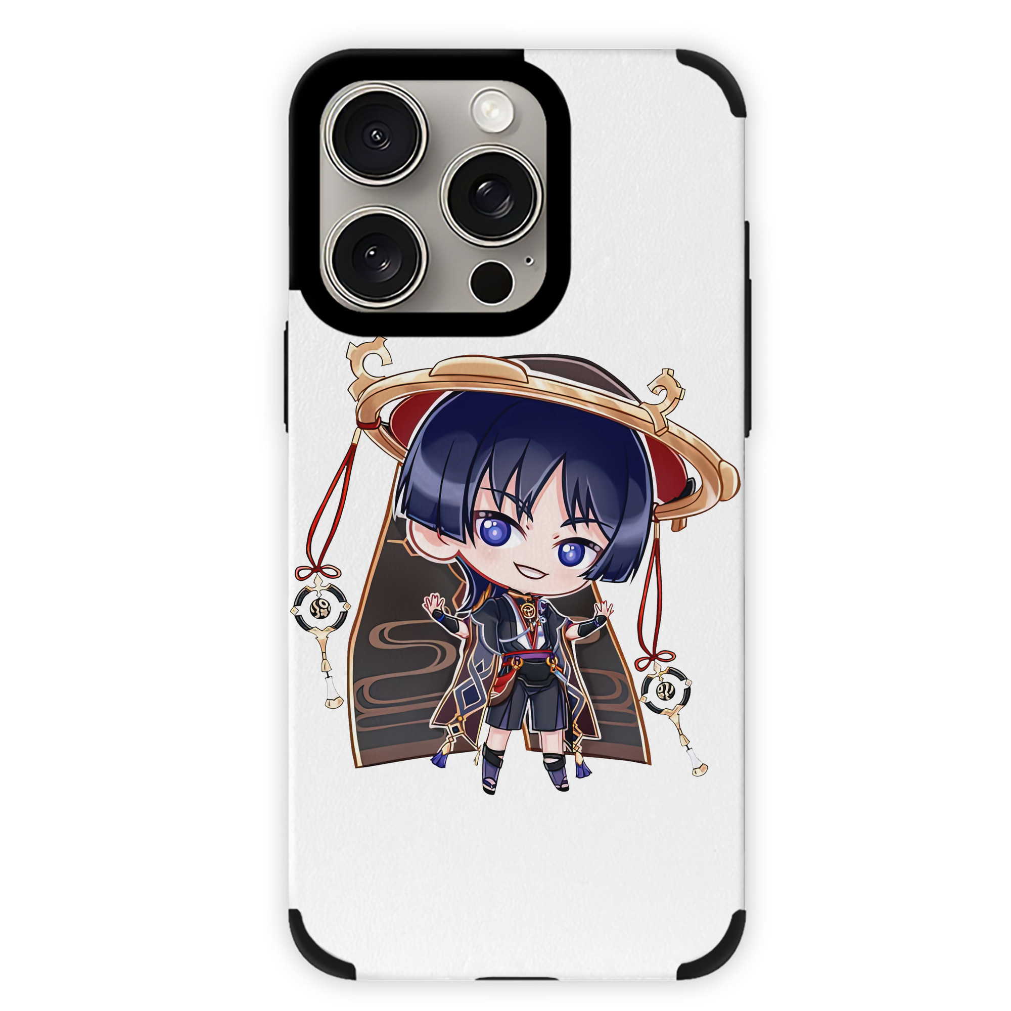 げんし神 さんペい genshin Sanpei 【iPhone15ProMax対応】 PUレザー スマホケース 耐衝撃＆黄変防止