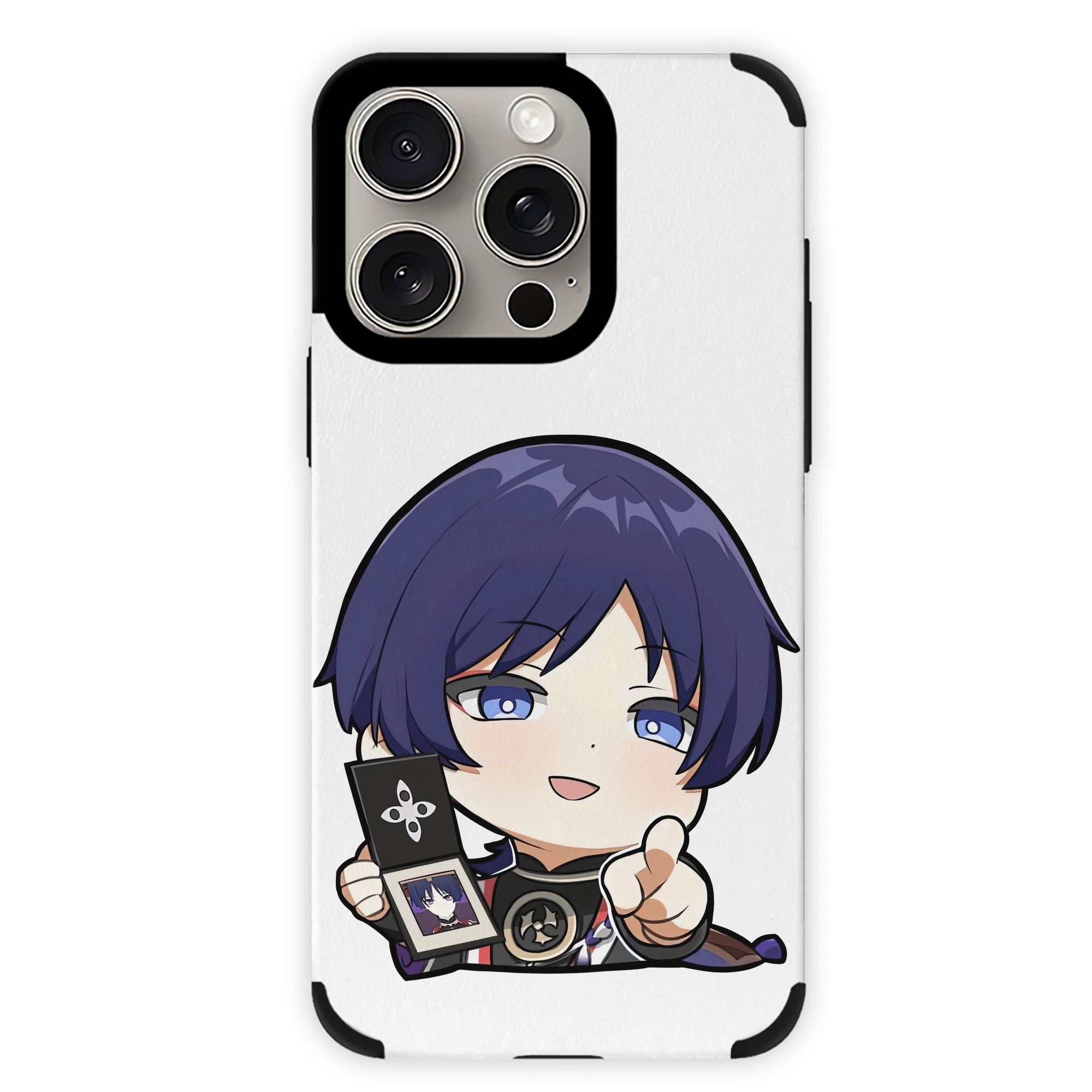 げんし神 さんペい genshin Sanpei 【iPhone15ProMax対応】 PUレザー スマホケース 耐衝撃＆黄変防止