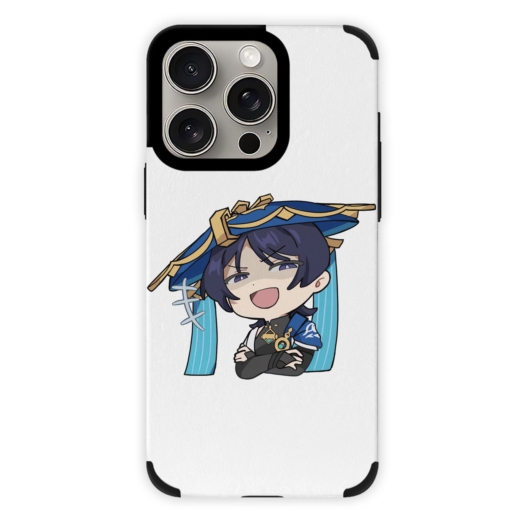 げんし神 さんペい genshin Sanpei 【iPhone15ProMax対応】 PUレザー スマホケース 耐衝撃＆黄変防止