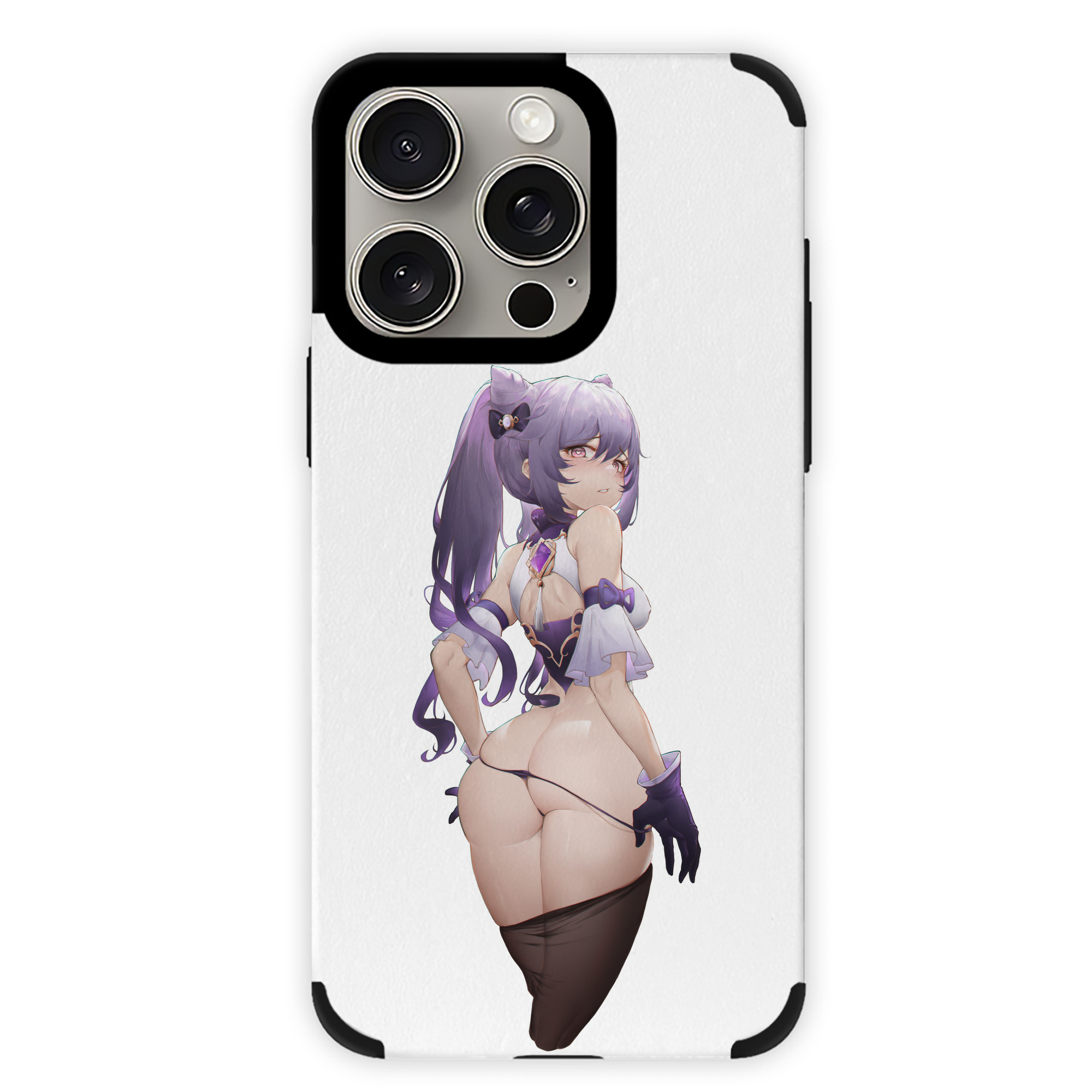 げんし神 刻晴 こくせい genshin Kokusei 【iPhone15ProMax対応】 PUレザー スマホケース 耐衝撃＆黄変防止
