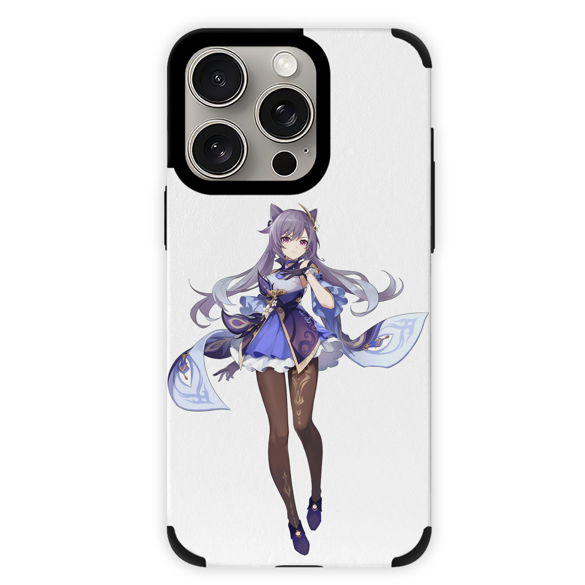 げんし神 刻晴 こくせい genshin Kokusei 【iPhone15ProMax対応】 PUレザー スマホケース 耐衝撃＆黄変防止