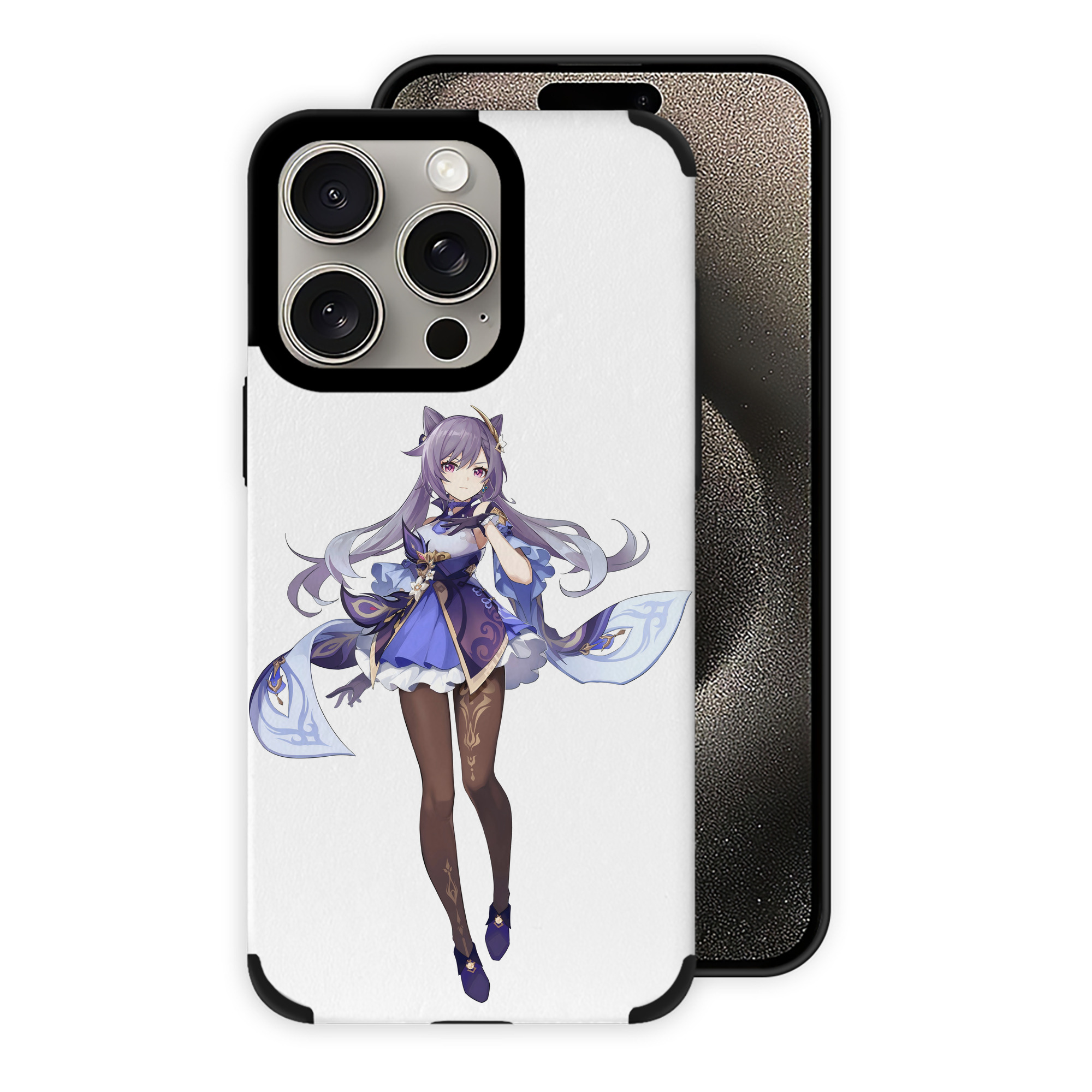 げんし神 刻晴 こくせい genshin Kokusei 【iPhone15ProMax対応】 PUレザー スマホケース 耐衝撃＆黄変防止