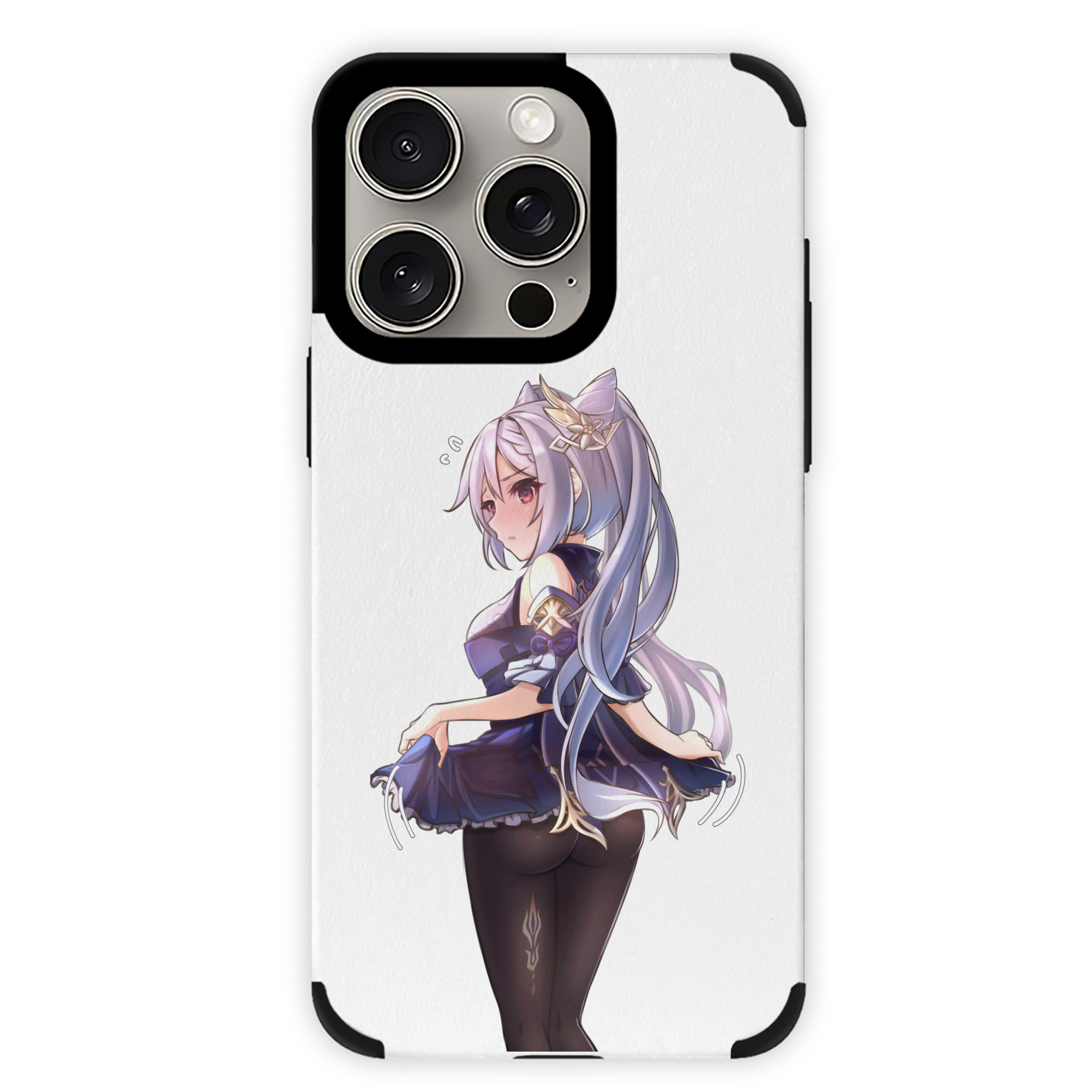 げんし神 刻晴 こくせい genshin Kokusei 【iPhone15ProMax対応】 PUレザー スマホケース 耐衝撃＆黄変防止