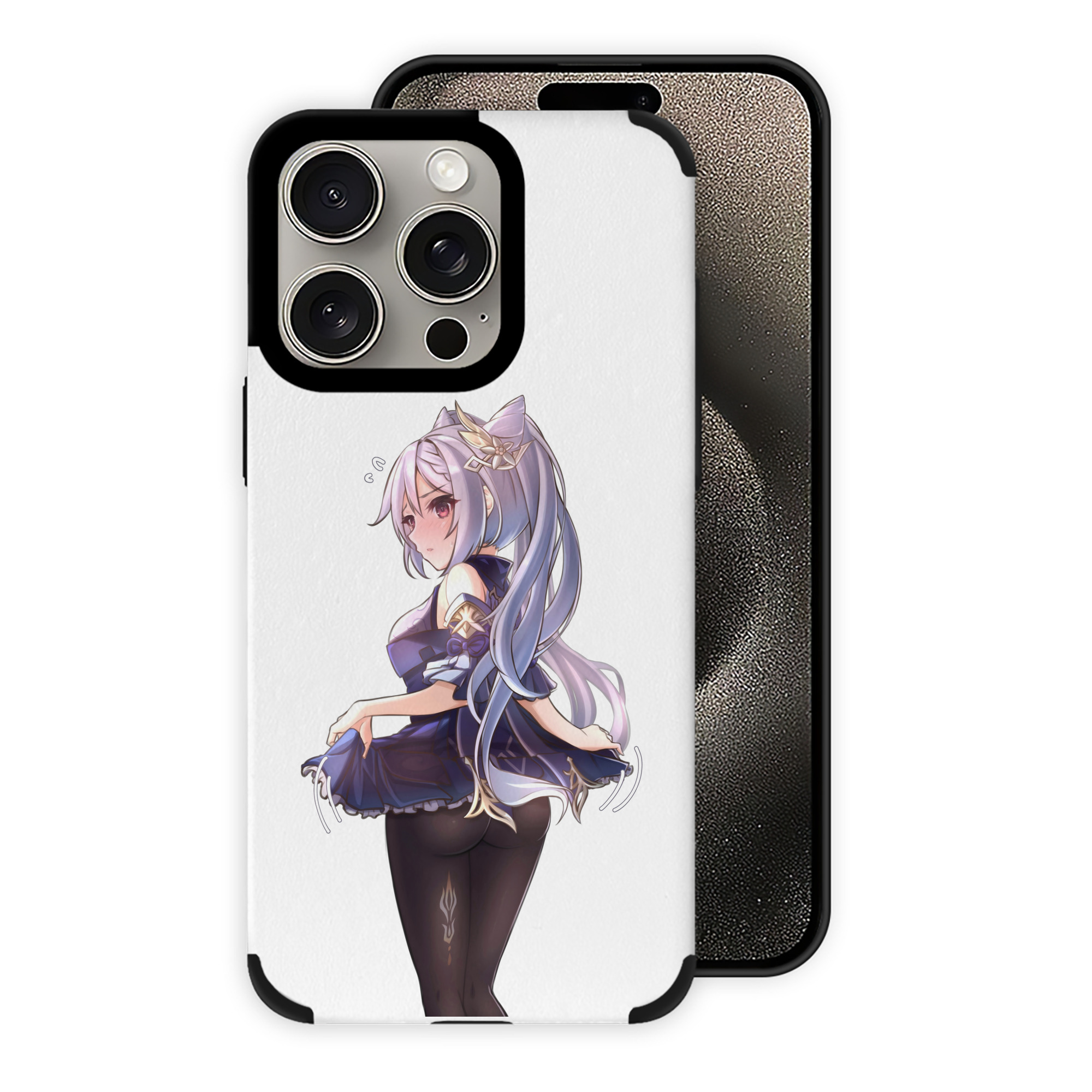 げんし神 刻晴 こくせい genshin Kokusei 【iPhone15ProMax対応】 PUレザー スマホケース 耐衝撃＆黄変防止