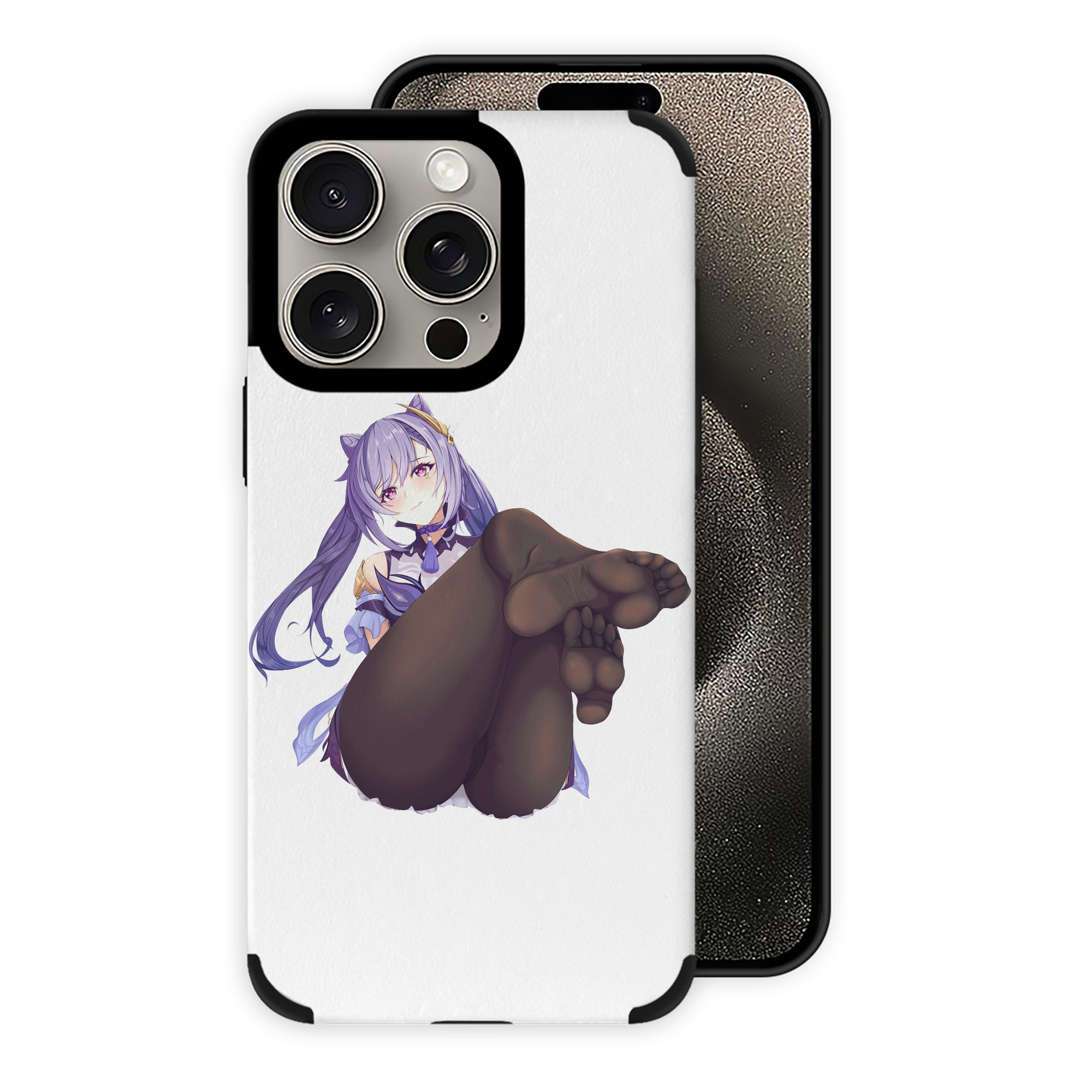 げんし神 刻晴 こくせい genshin Kokusei 【iPhone15ProMax対応】 PUレザー スマホケース 耐衝撃＆黄変防止
