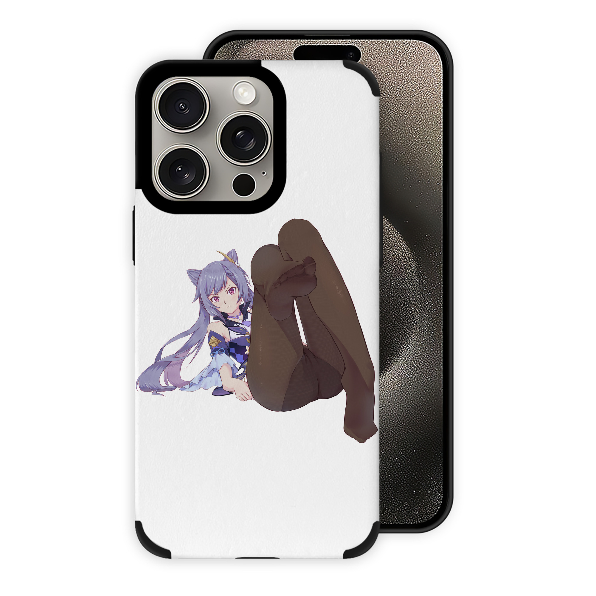 げんし神 刻晴 こくせい genshin Kokusei 【iPhone15ProMax対応】 PUレザー スマホケース 耐衝撃＆黄変防止