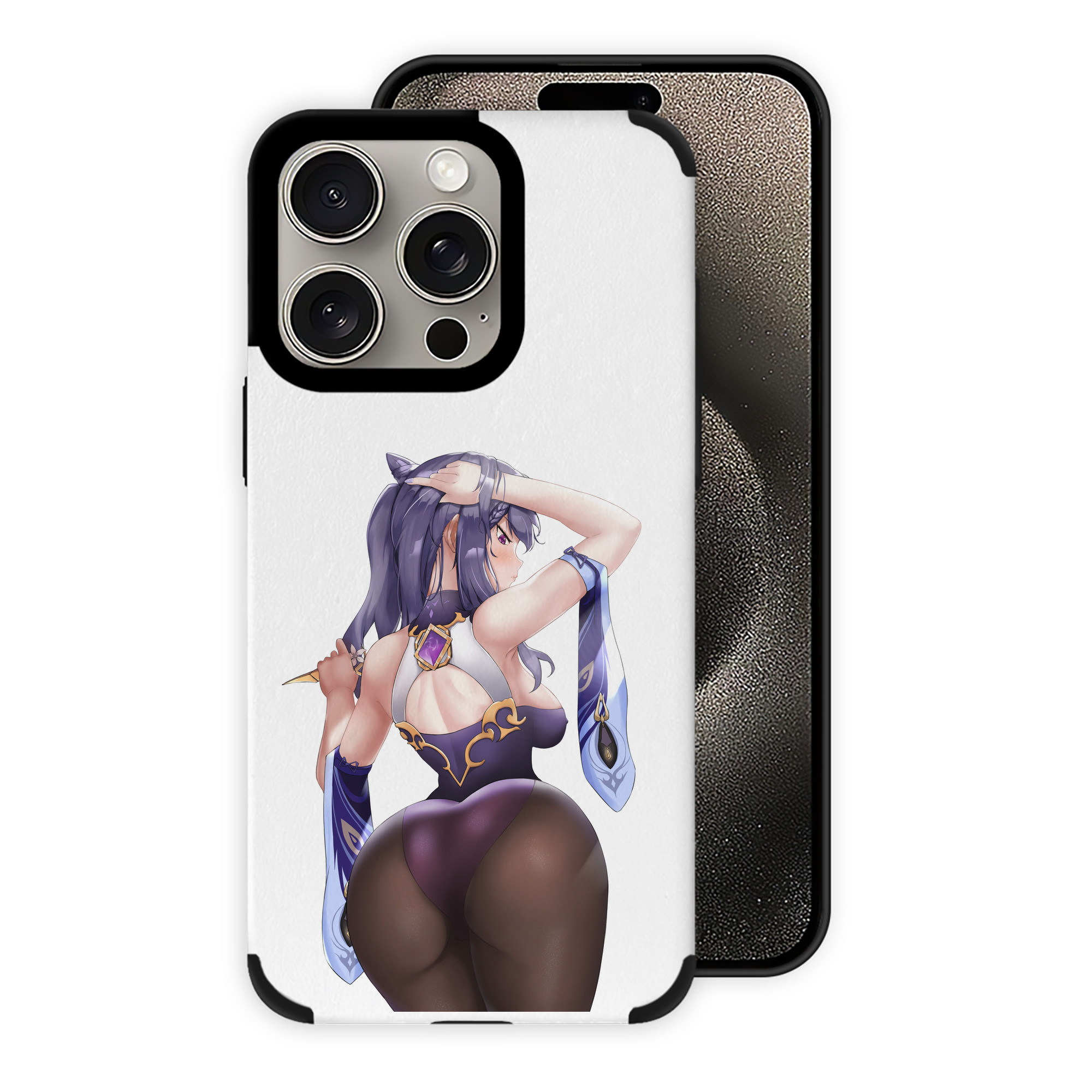 げんし神 刻晴 こくせい genshin Kokusei 【iPhone15ProMax対応】 PUレザー スマホケース 耐衝撃＆黄変防止