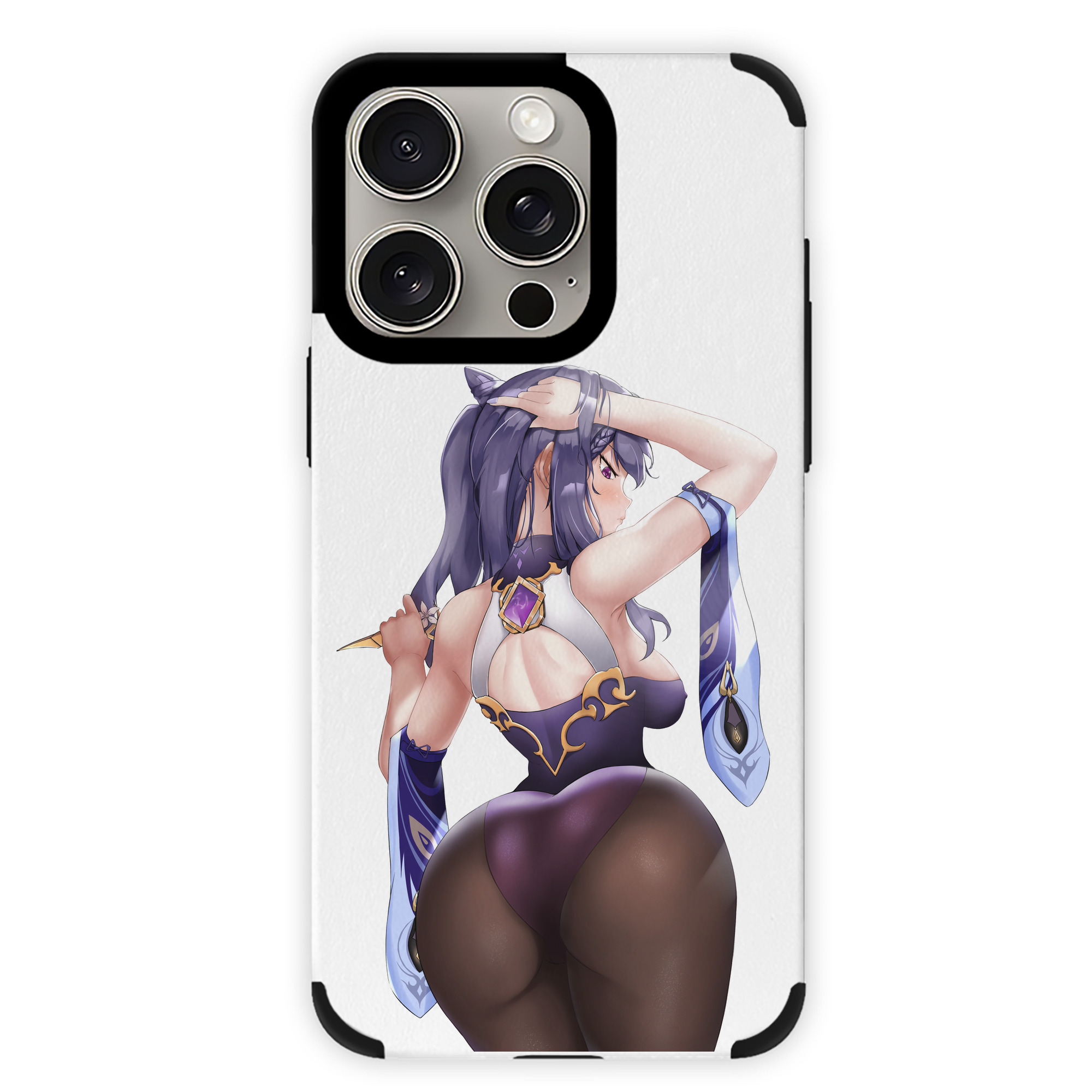 げんし神 刻晴 こくせい genshin Kokusei 【iPhone15ProMax対応】 PUレザー スマホケース 耐衝撃＆黄変防止