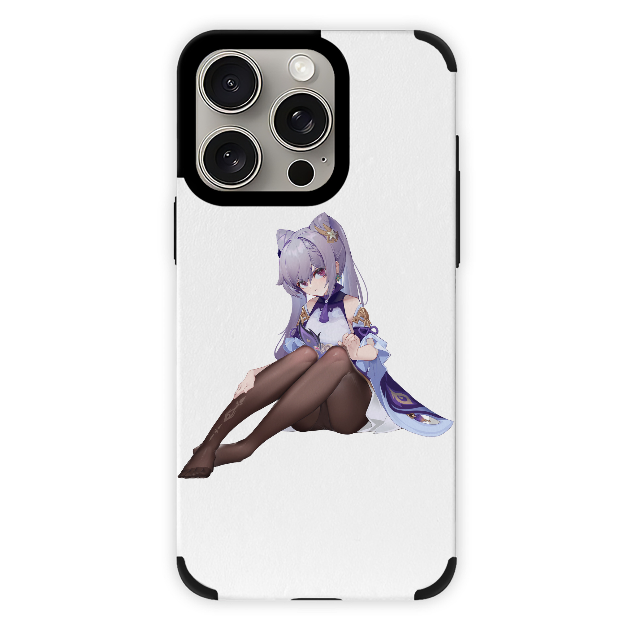 げんし神 刻晴 こくせい genshin Kokusei 【iPhone15ProMax対応】 PUレザー スマホケース 耐衝撃＆黄変防止