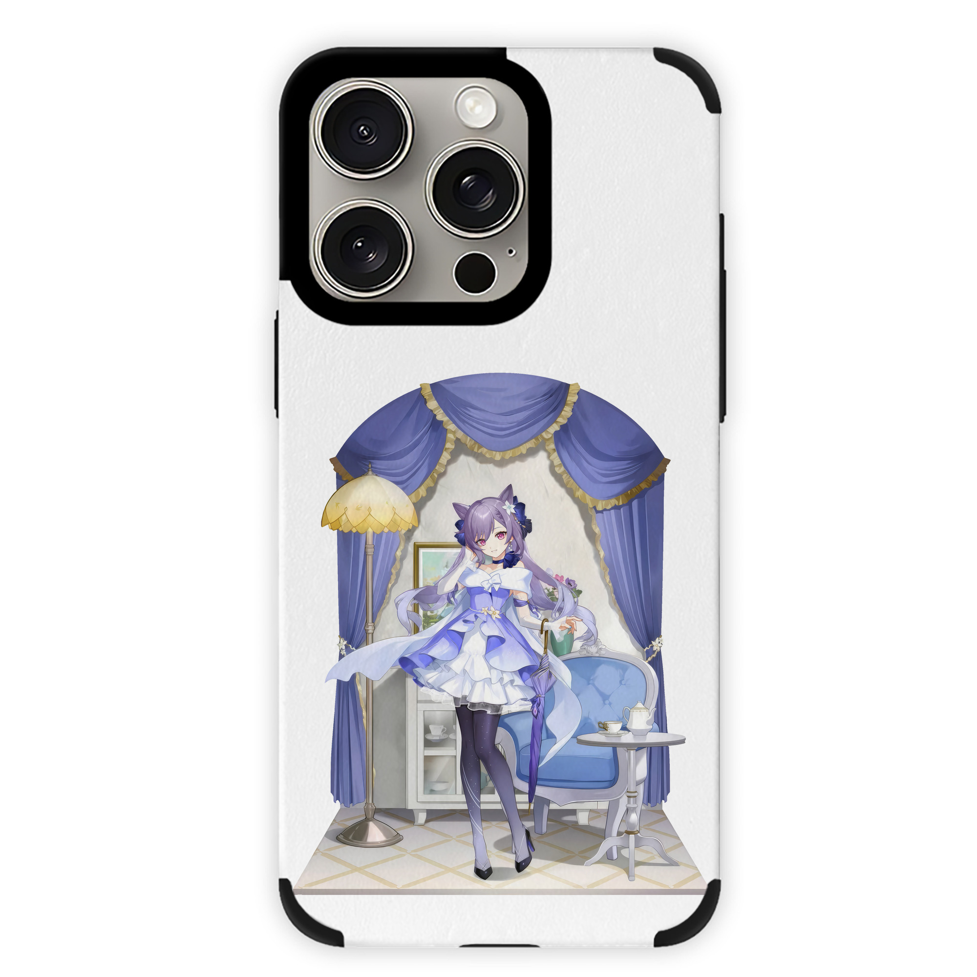 げんし神 刻晴 こくせい genshin Kokusei 【iPhone15ProMax対応】 PUレザー スマホケース 耐衝撃＆黄変防止