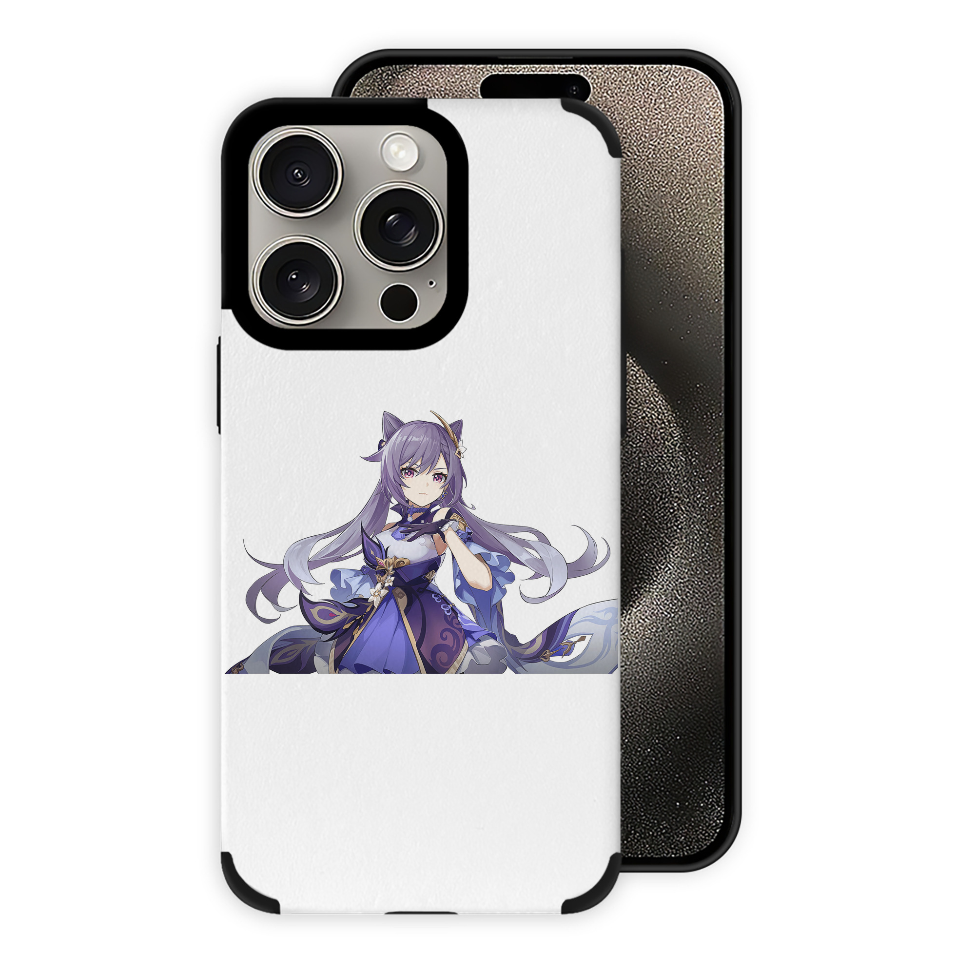 げんし神 刻晴 こくせい genshin Kokusei 【iPhone15ProMax対応】 PUレザー スマホケース 耐衝撃＆黄変防止