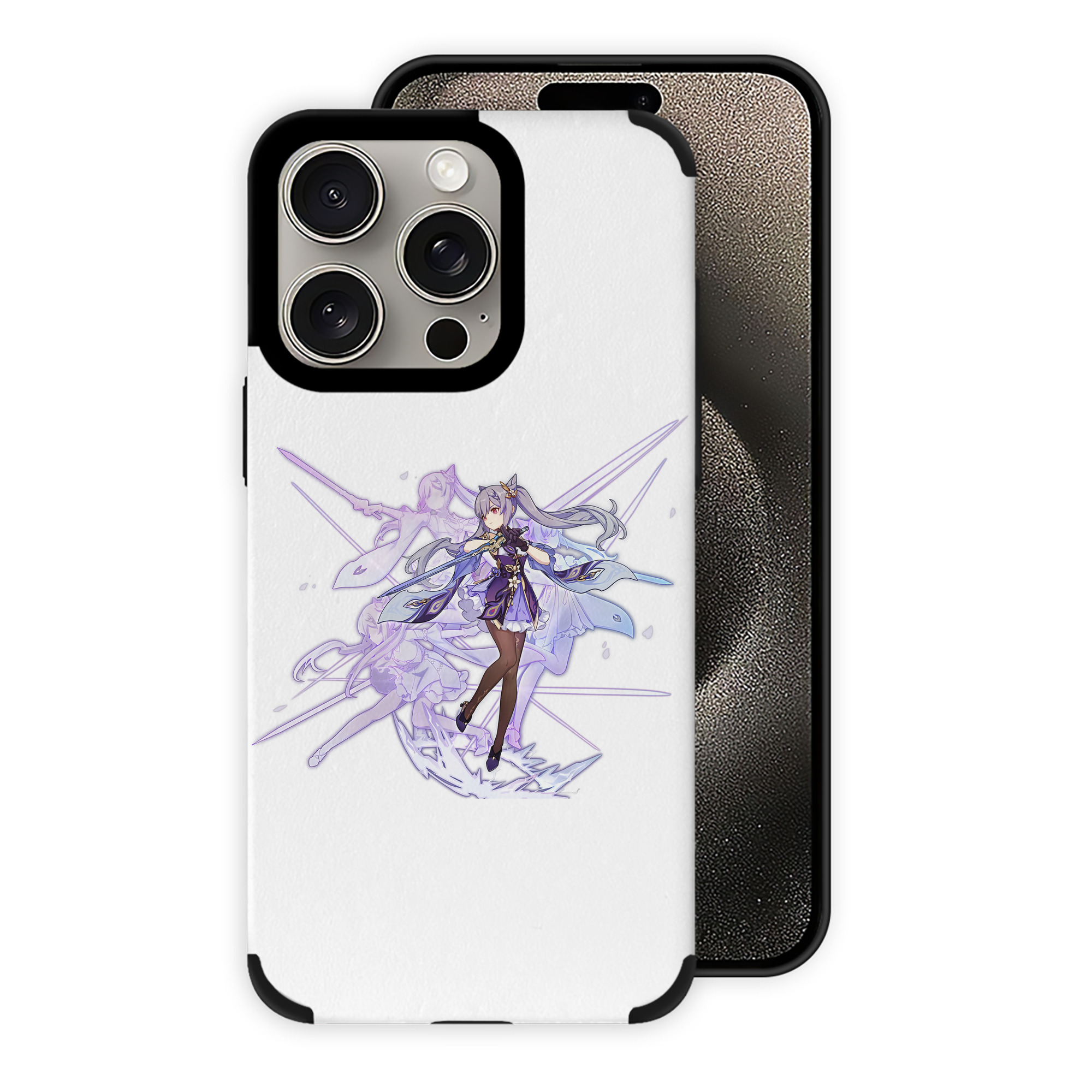 げんし神 刻晴 こくせい genshin Kokusei 【iPhone15ProMax対応】 PUレザー スマホケース 耐衝撃＆黄変防止