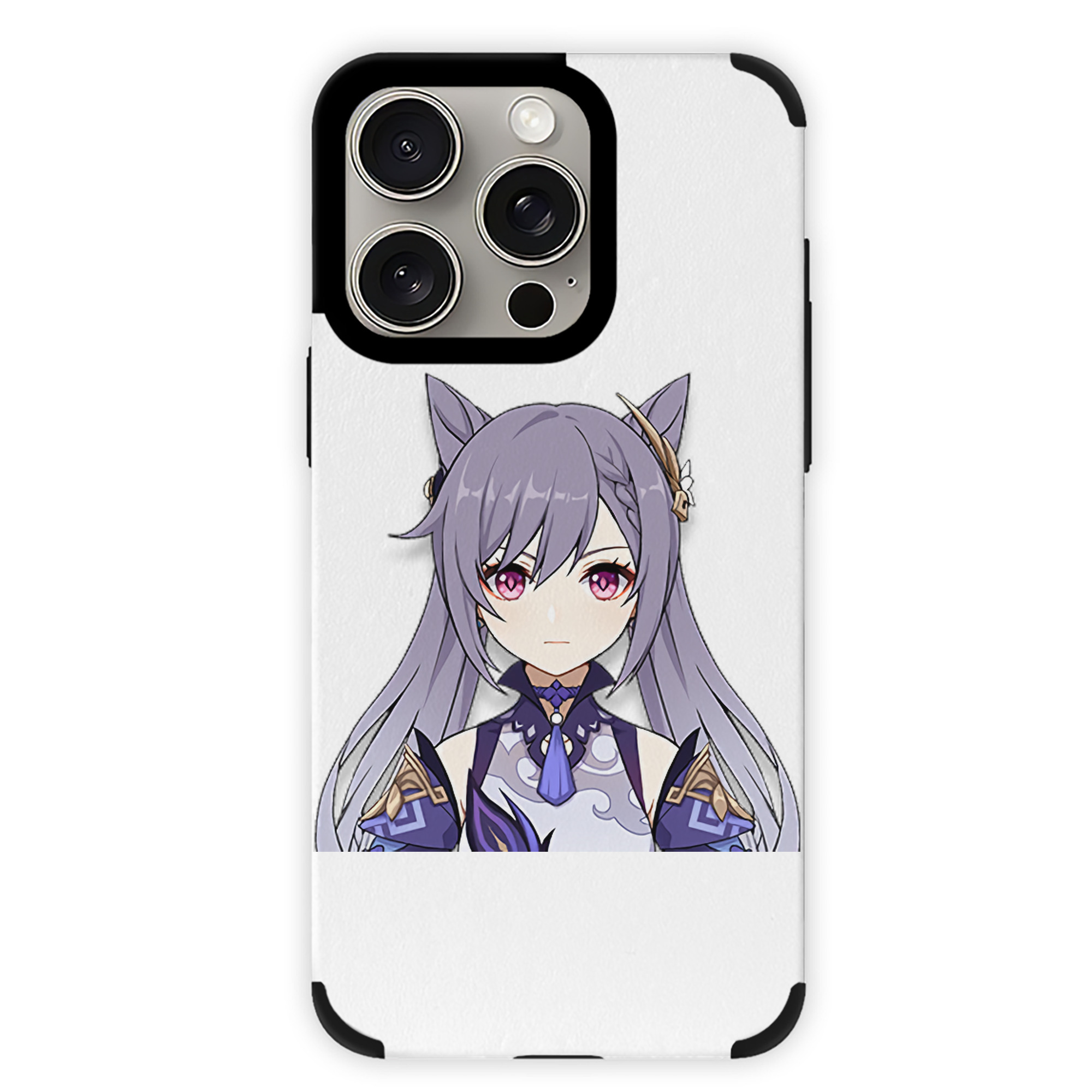 げんし神 刻晴 こくせい genshin Kokusei 【iPhone15ProMax対応】 PUレザー スマホケース 耐衝撃＆黄変防止