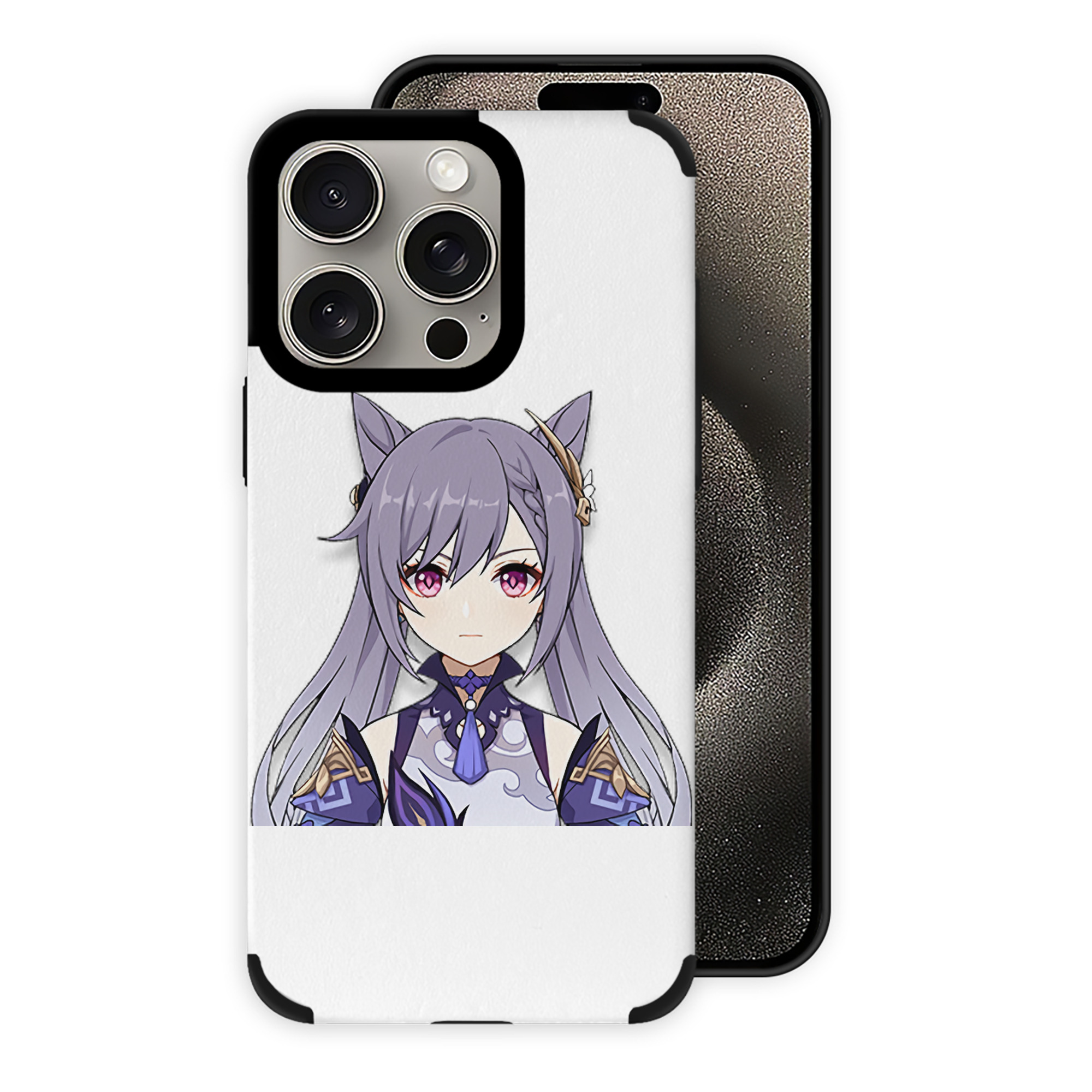げんし神 刻晴 こくせい genshin Kokusei 【iPhone15ProMax対応】 PUレザー スマホケース 耐衝撃＆黄変防止