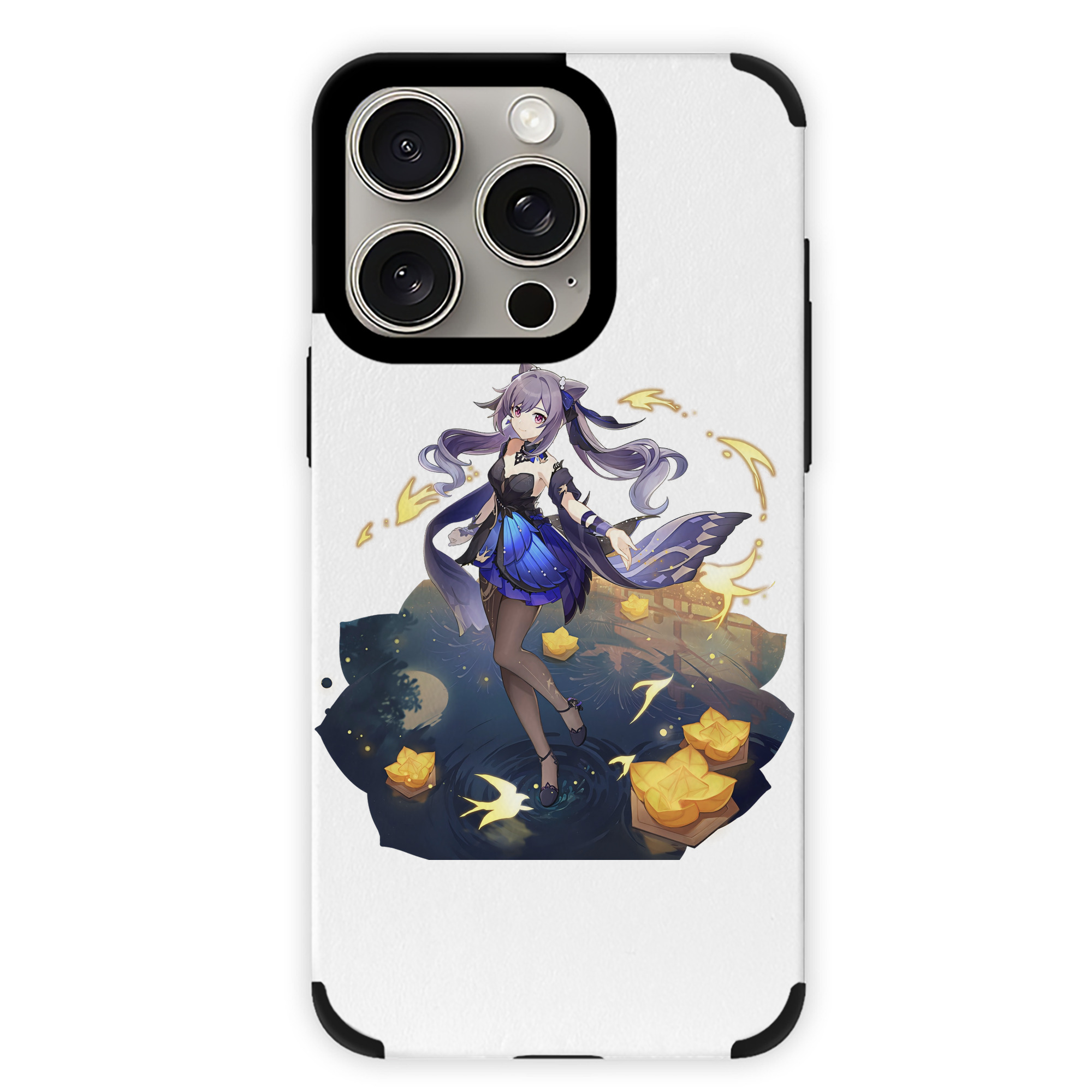 げんし神 刻晴 こくせい genshin Kokusei 【iPhone15ProMax対応】 PUレザー スマホケース 耐衝撃＆黄変防止