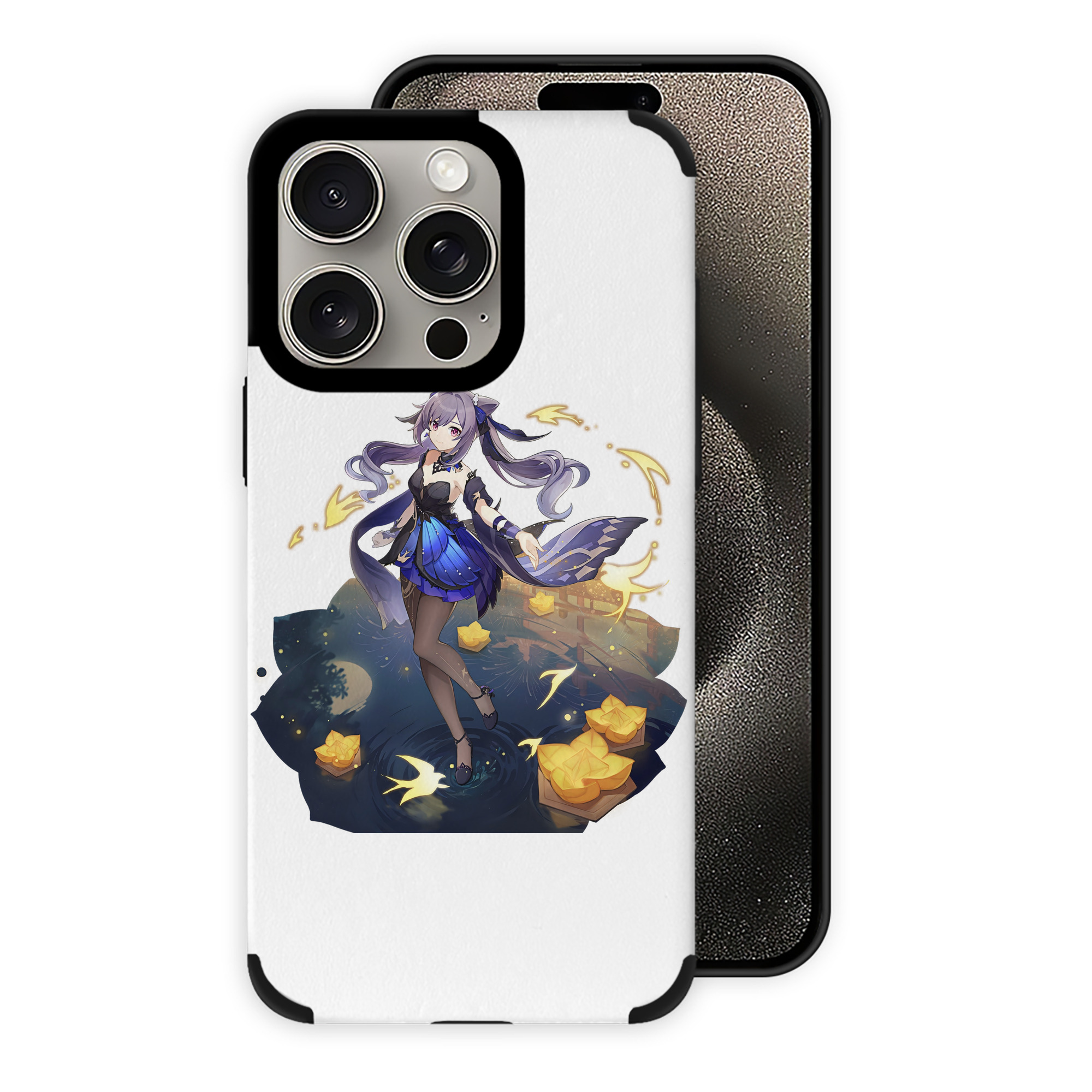 げんし神 刻晴 こくせい genshin Kokusei 【iPhone15ProMax対応】 PUレザー スマホケース 耐衝撃＆黄変防止