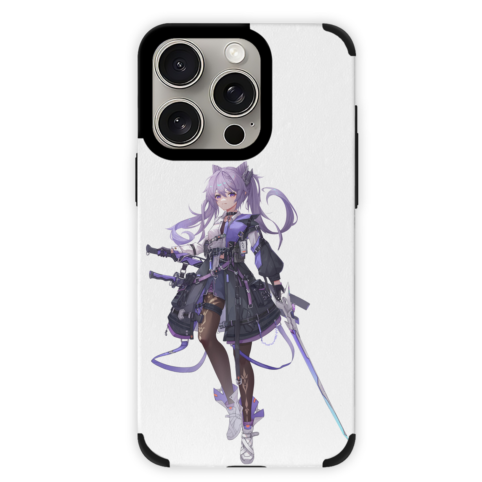 げんし神 刻晴 こくせい genshin Kokusei 【iPhone15ProMax対応】 PUレザー スマホケース 耐衝撃＆黄変防止