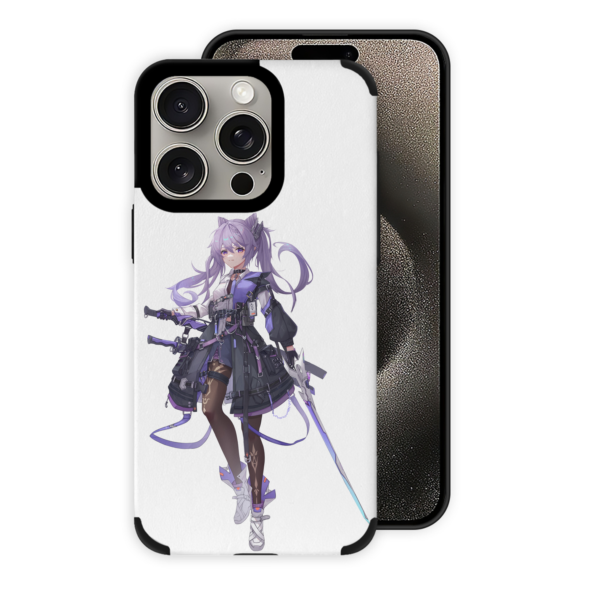 げんし神 刻晴 こくせい genshin Kokusei 【iPhone15ProMax対応】 PUレザー スマホケース 耐衝撃＆黄変防止