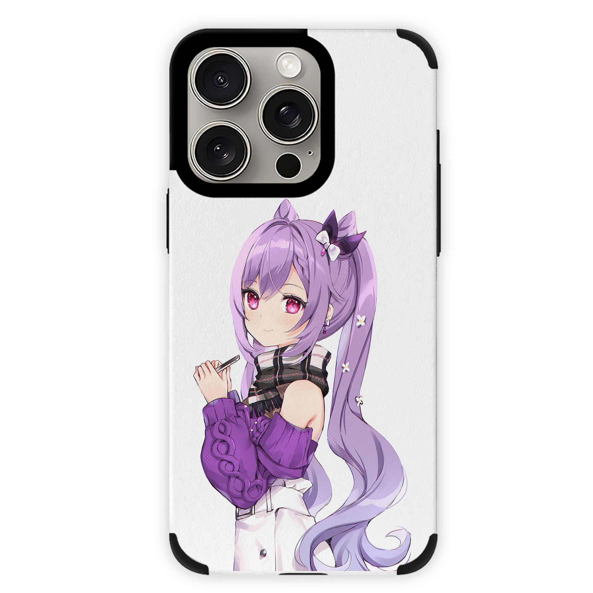 げんし神 刻晴 こくせい genshin Kokusei 【iPhone15ProMax対応】 PUレザー スマホケース 耐衝撃＆黄変防止