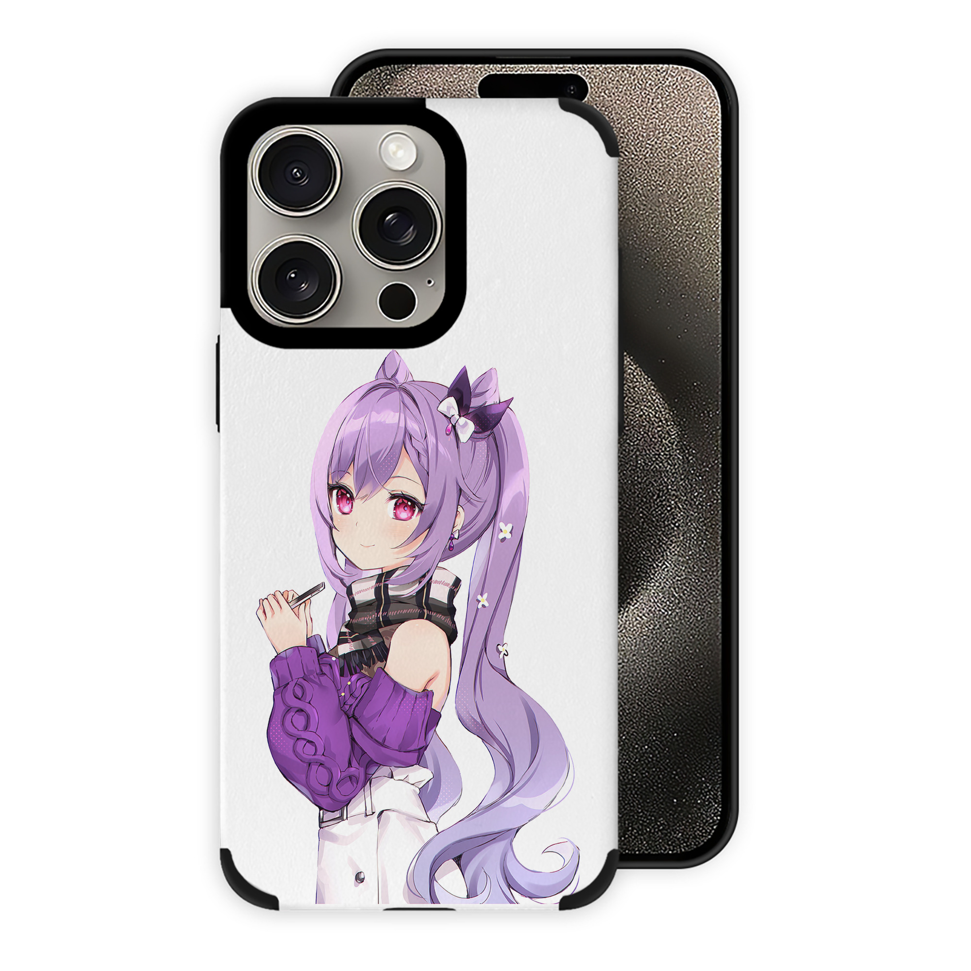 げんし神 刻晴 こくせい genshin Kokusei 【iPhone15ProMax対応】 PUレザー スマホケース 耐衝撃＆黄変防止