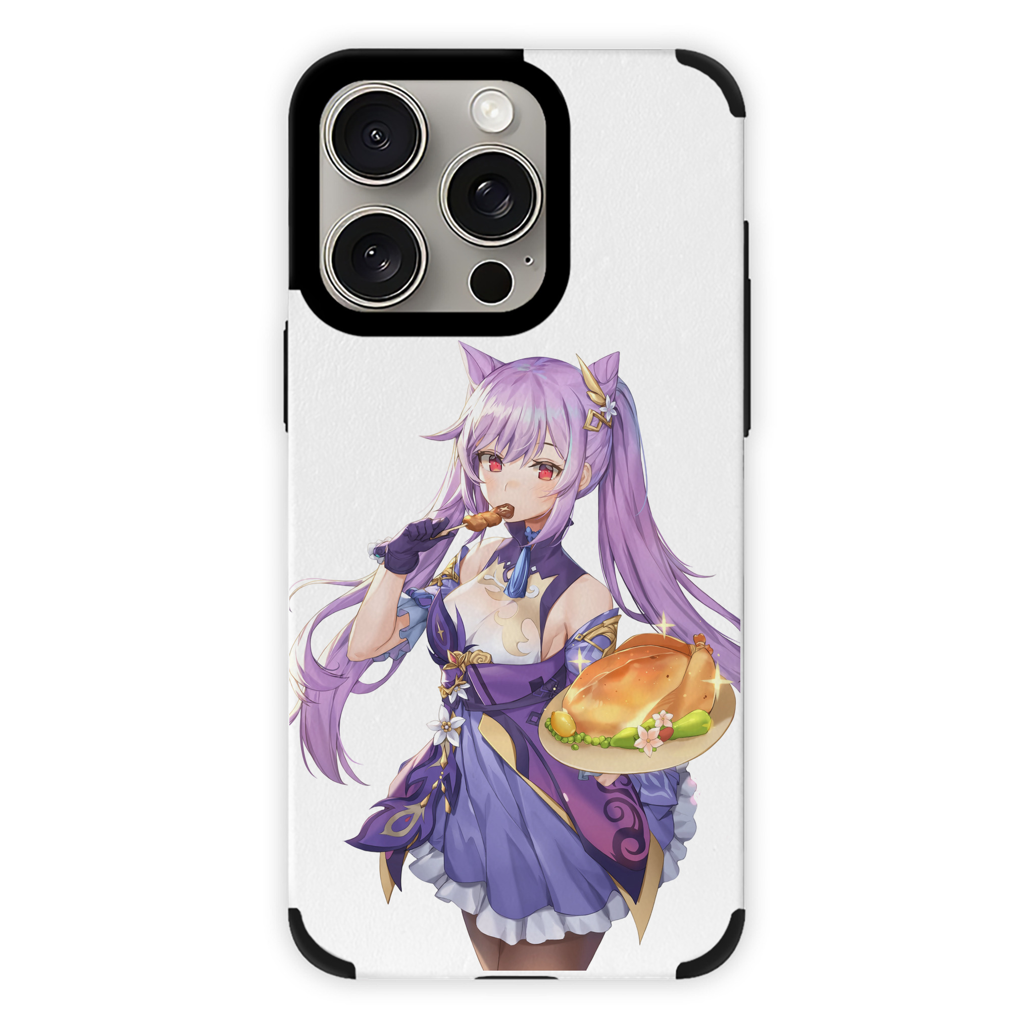 げんし神 刻晴 こくせい genshin Kokusei 【iPhone15ProMax対応】 PUレザー スマホケース 耐衝撃＆黄変防止