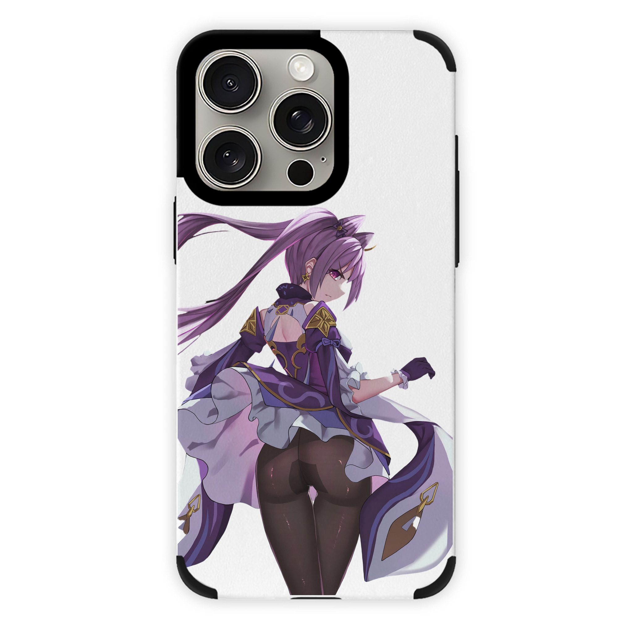 げんし神 刻晴 こくせい genshin Kokusei 【iPhone15ProMax対応】 PUレザー スマホケース 耐衝撃＆黄変防止