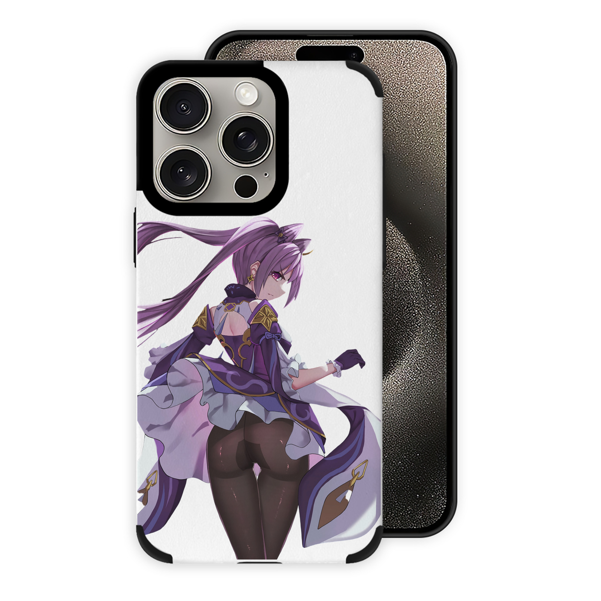 げんし神 刻晴 こくせい genshin Kokusei 【iPhone15ProMax対応】 PUレザー スマホケース 耐衝撃＆黄変防止