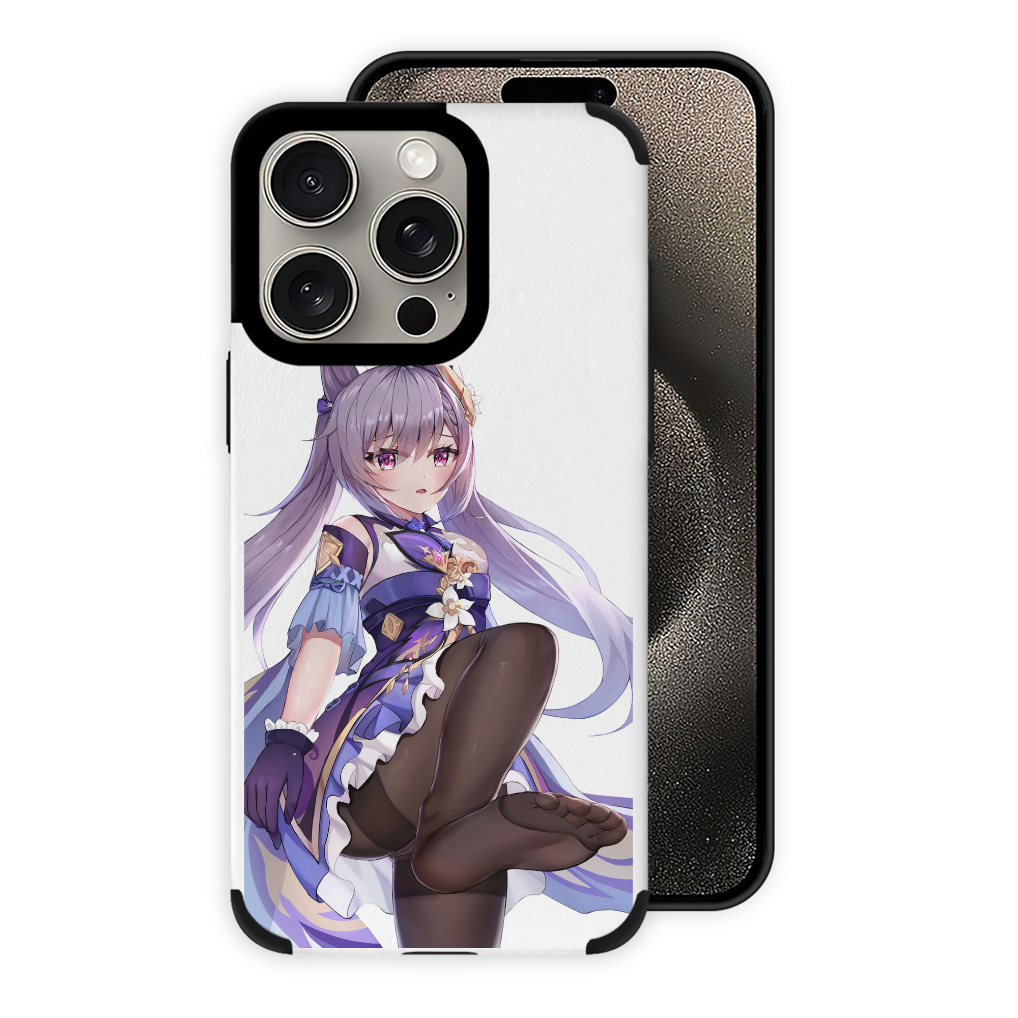 げんし神 刻晴 こくせい genshin Kokusei 【iPhone15ProMax対応】 PUレザー スマホケース 耐衝撃＆黄変防止