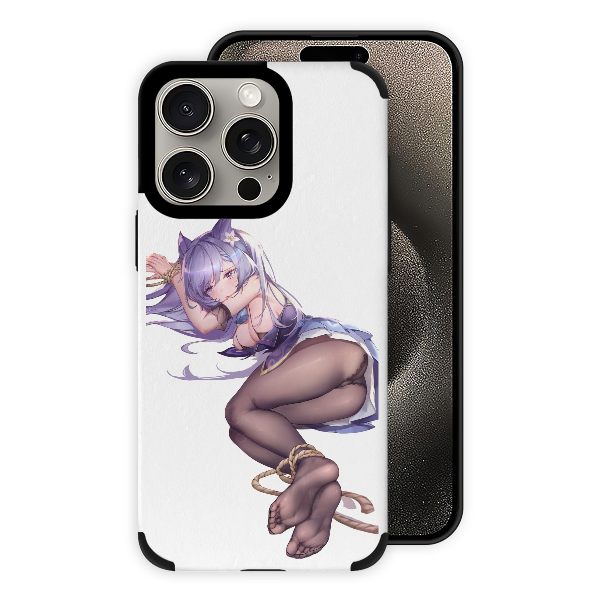 げんし神 刻晴 こくせい genshin Kokusei 【iPhone15ProMax対応】 PUレザー スマホケース 耐衝撃＆黄変防止