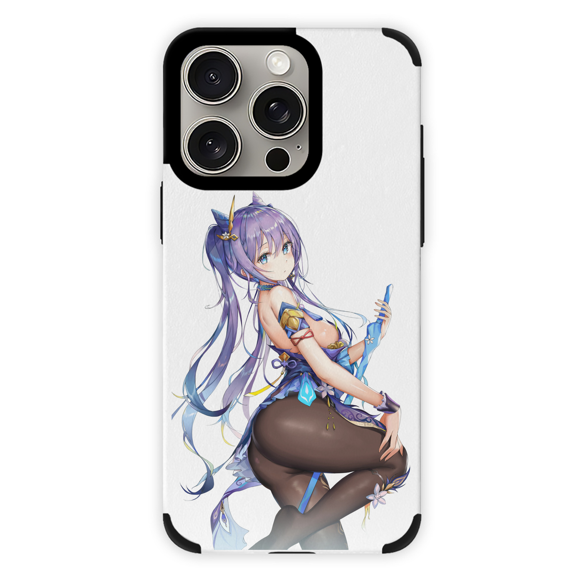 げんし神 刻晴 こくせい genshin Kokusei 【iPhone15ProMax対応】 PUレザー スマホケース 耐衝撃＆黄変防止