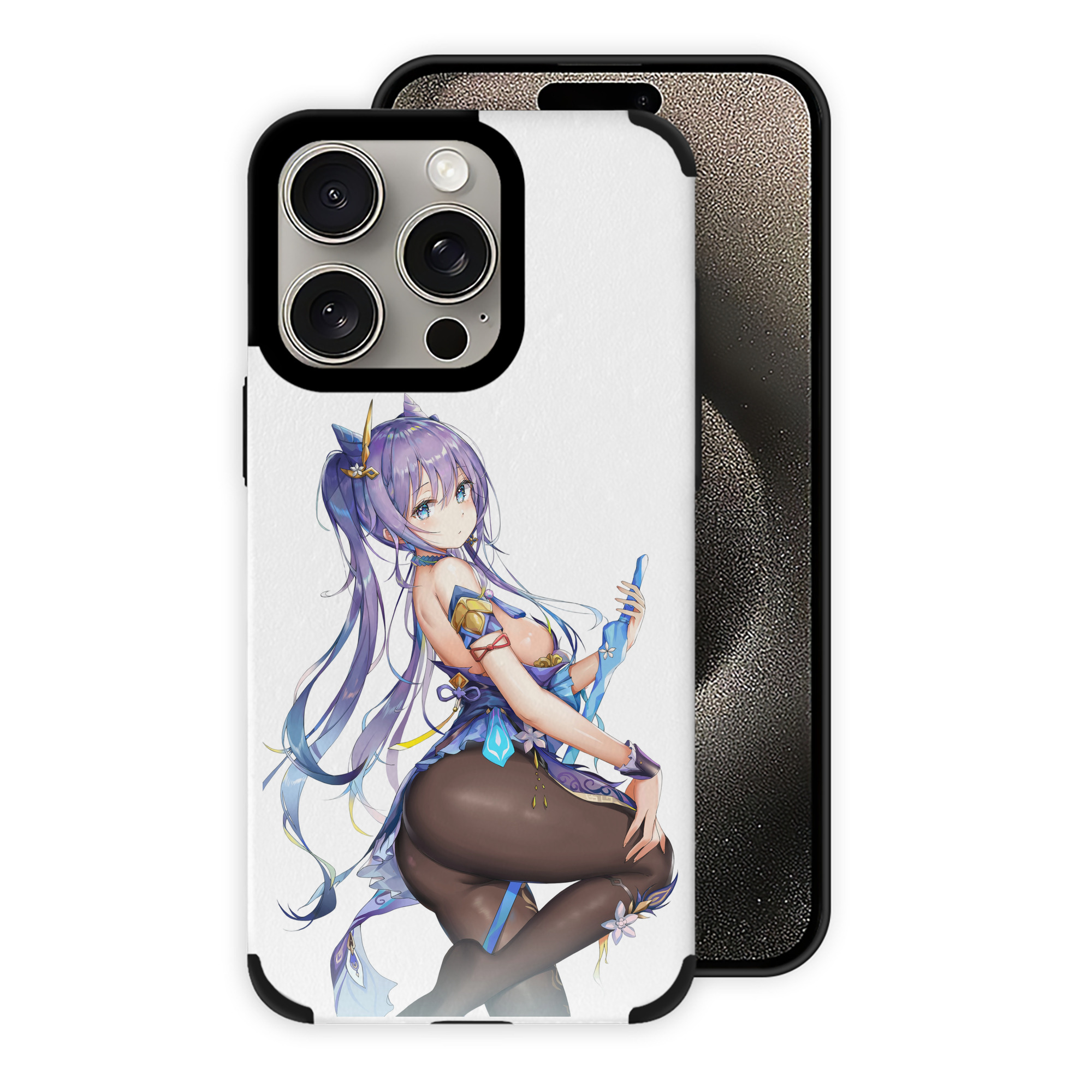 げんし神 刻晴 こくせい genshin Kokusei 【iPhone15ProMax対応】 PUレザー スマホケース 耐衝撃＆黄変防止