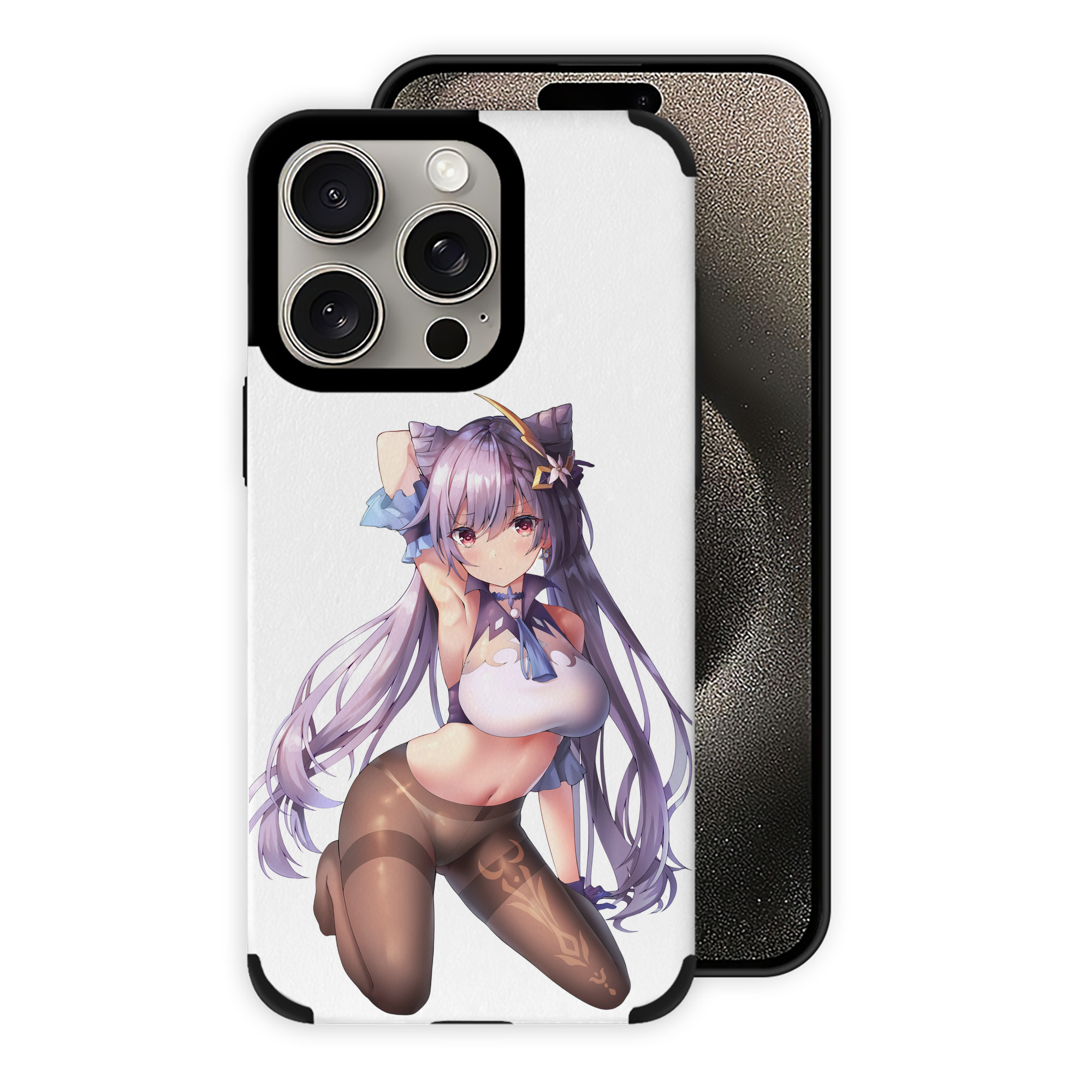 げんし神 刻晴 こくせい genshin Kokusei 【iPhone15ProMax対応】 PUレザー スマホケース 耐衝撃＆黄変防止