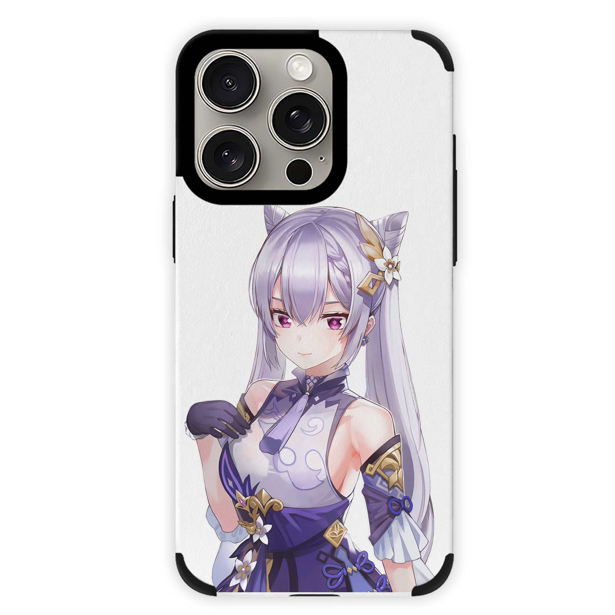 げんし神 刻晴 こくせい genshin Kokusei 【iPhone15ProMax対応】 PUレザー スマホケース 耐衝撃＆黄変防止