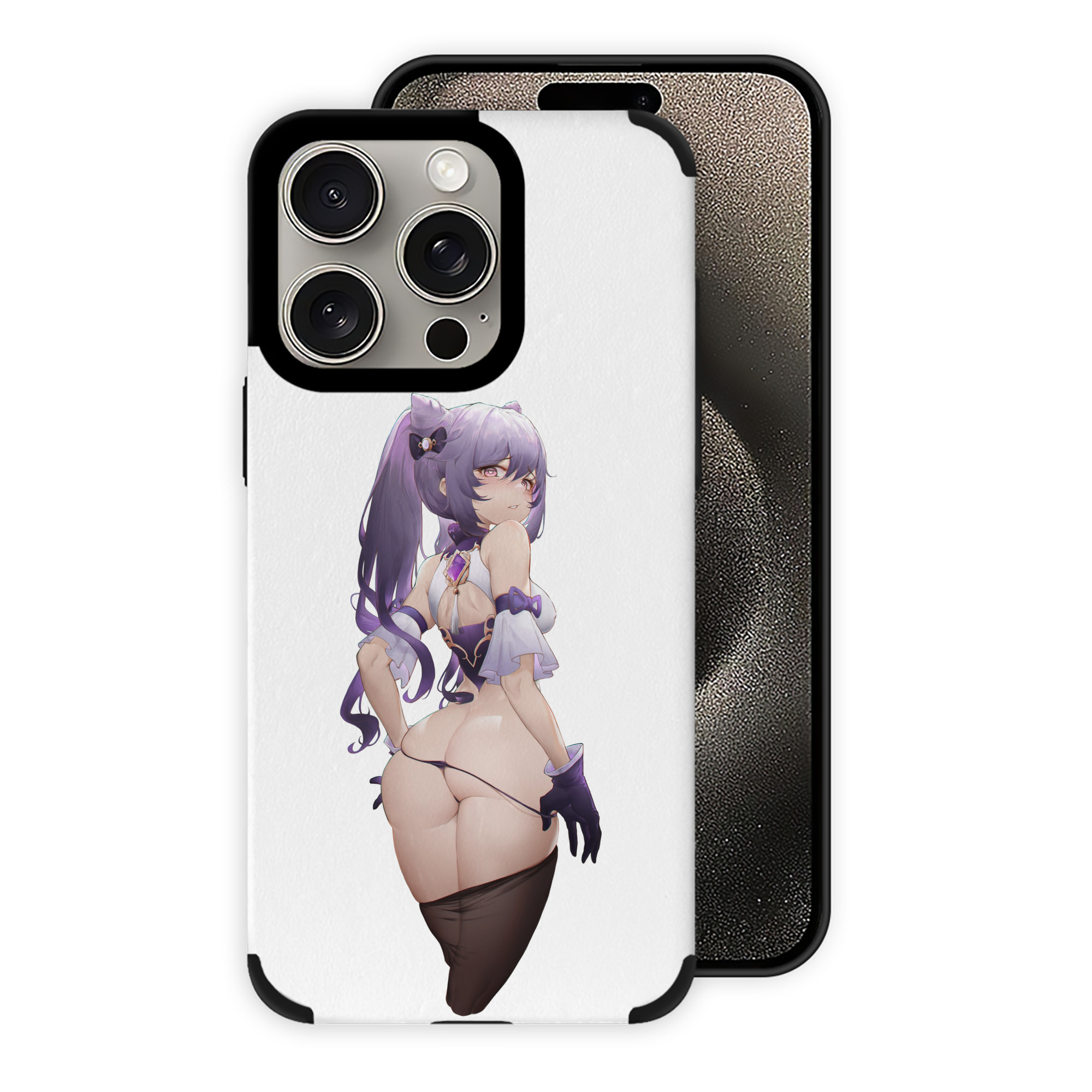 げんし神 刻晴 こくせい genshin Kokusei 【iPhone15ProMax対応】 PUレザー スマホケース 耐衝撃＆黄変防止