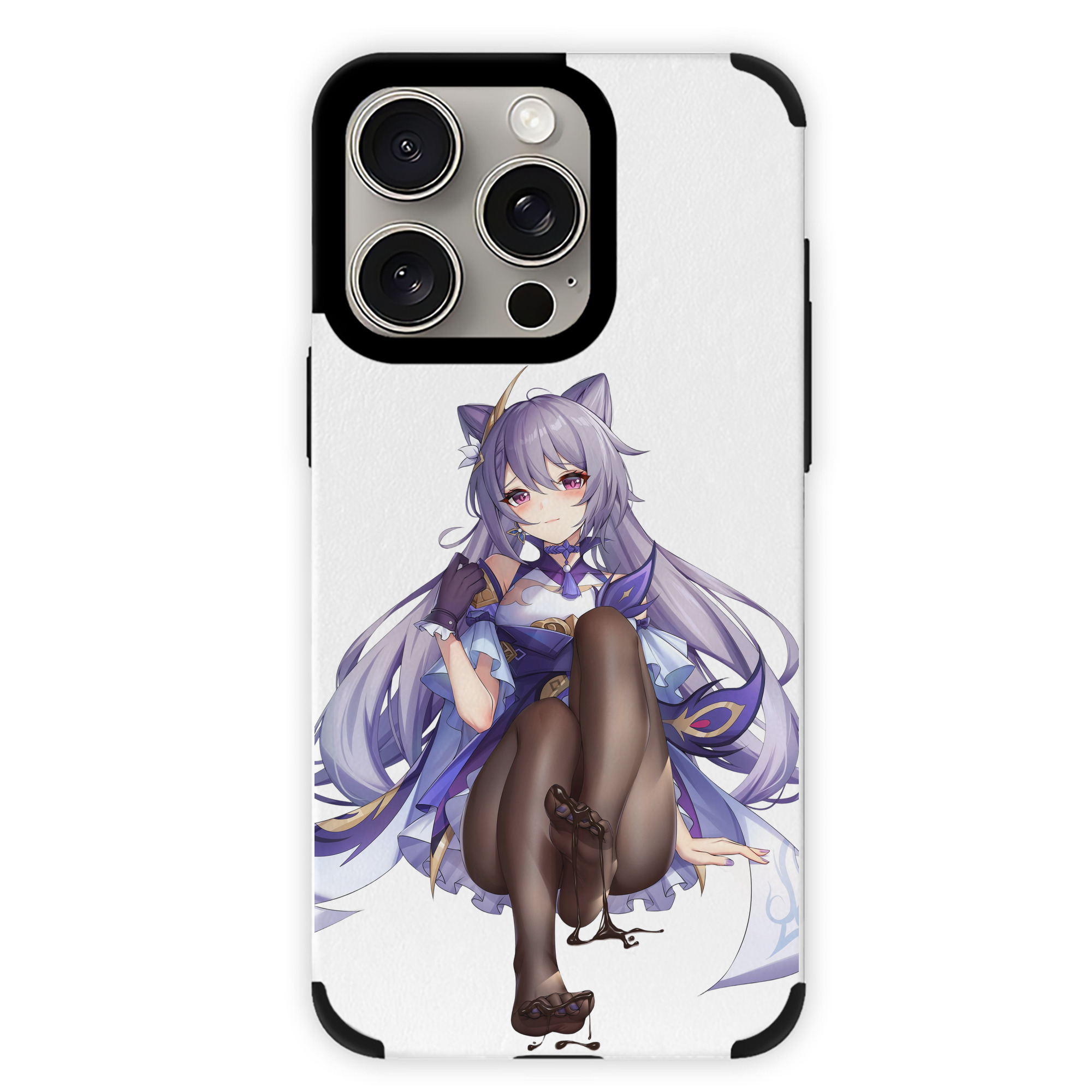 げんし神 刻晴 こくせい genshin Kokusei 【iPhone15ProMax対応】 PUレザー スマホケース 耐衝撃＆黄変防止