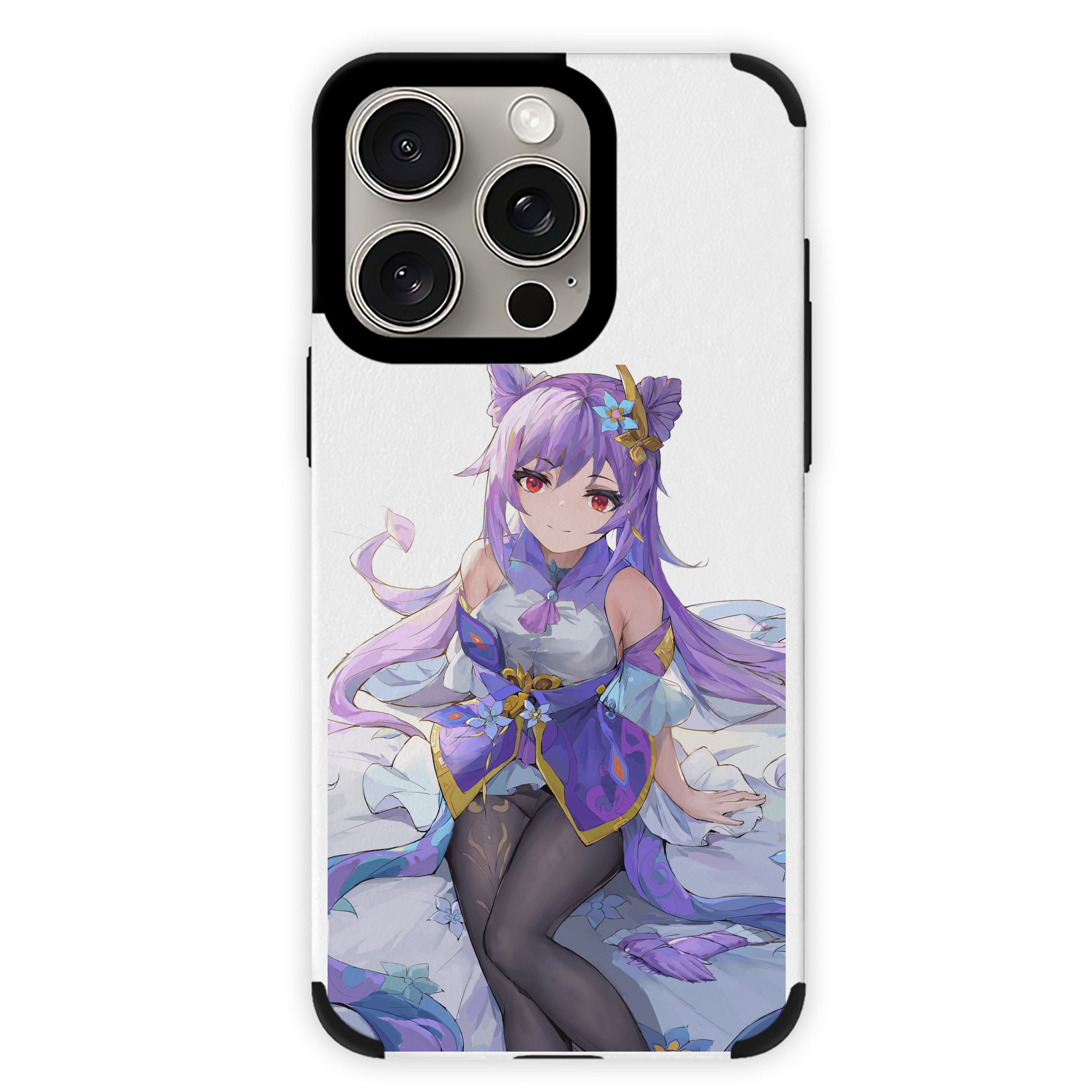 げんし神 刻晴 こくせい genshin Kokusei 【iPhone15ProMax対応】 PUレザー スマホケース 耐衝撃＆黄変防止