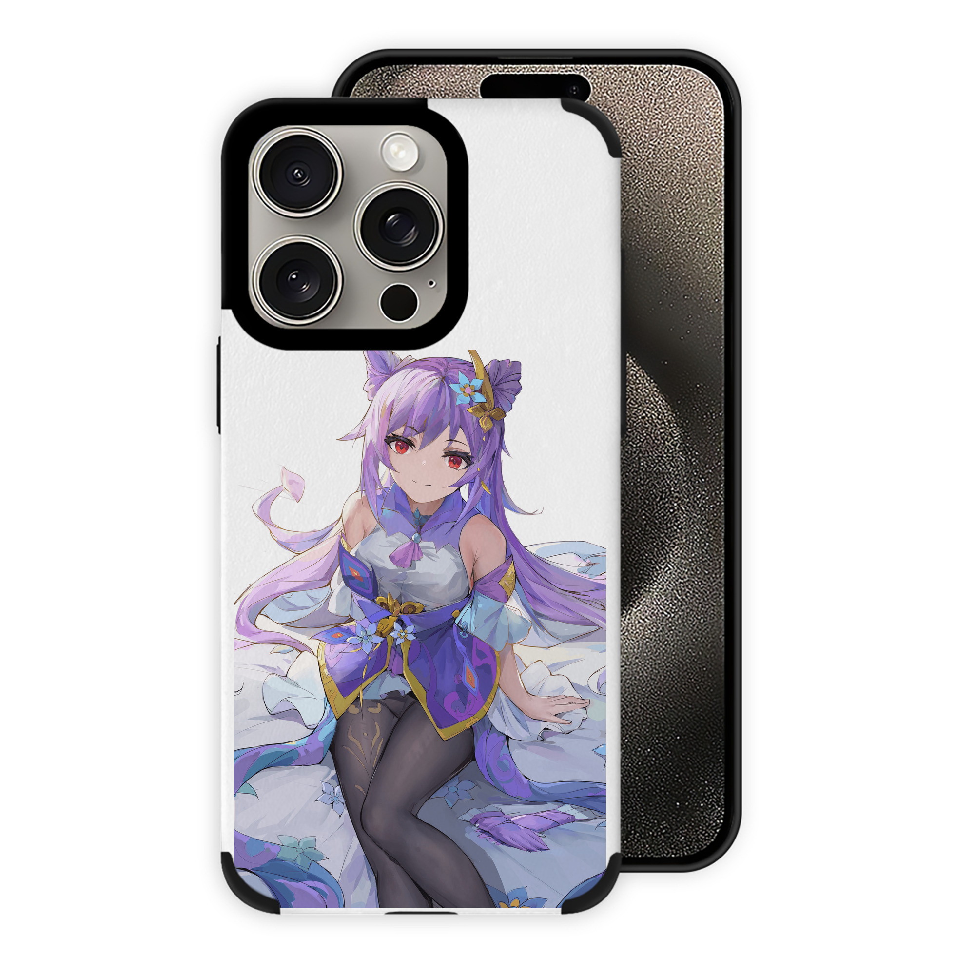 げんし神 刻晴 こくせい genshin Kokusei 【iPhone15ProMax対応】 PUレザー スマホケース 耐衝撃＆黄変防止