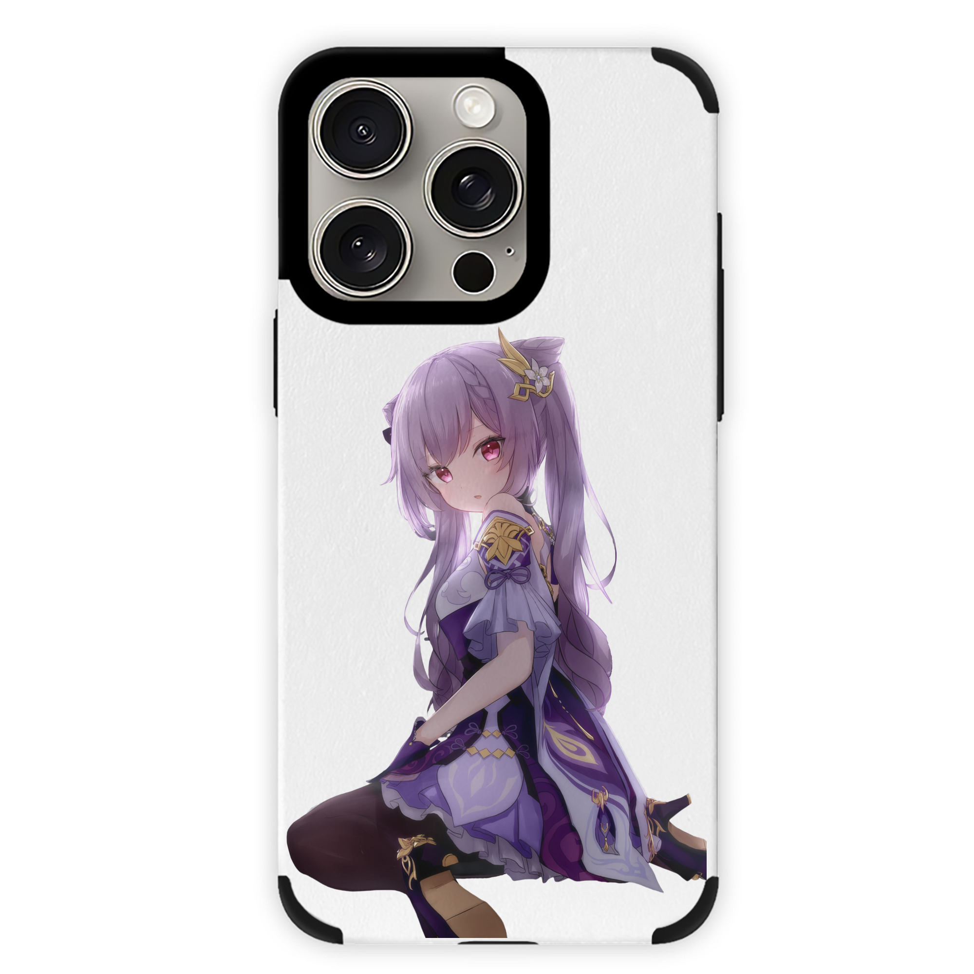げんし神 刻晴 こくせい genshin Kokusei 【iPhone15ProMax対応】 PUレザー スマホケース 耐衝撃＆黄変防止