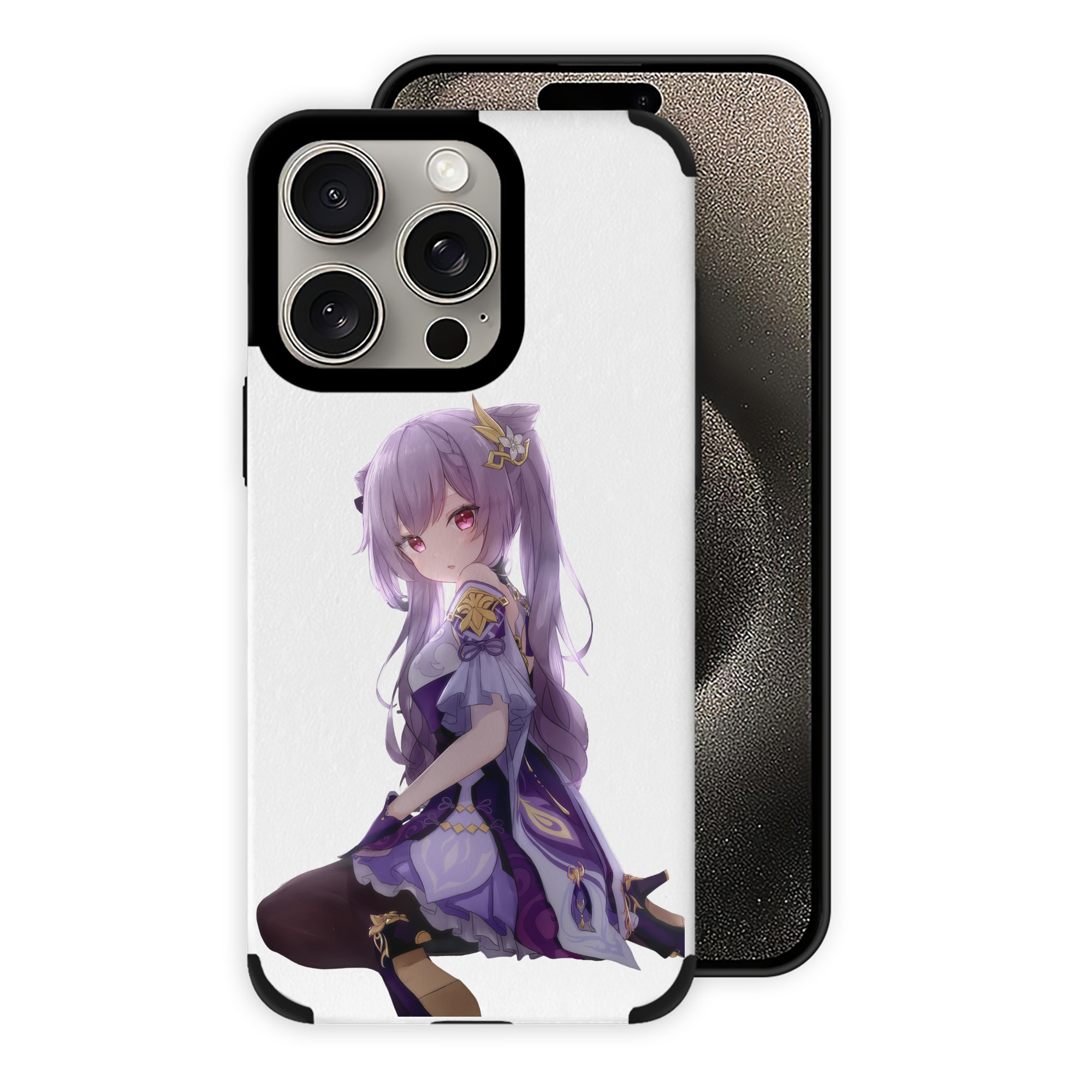 げんし神 刻晴 こくせい genshin Kokusei 【iPhone15ProMax対応】 PUレザー スマホケース 耐衝撃＆黄変防止